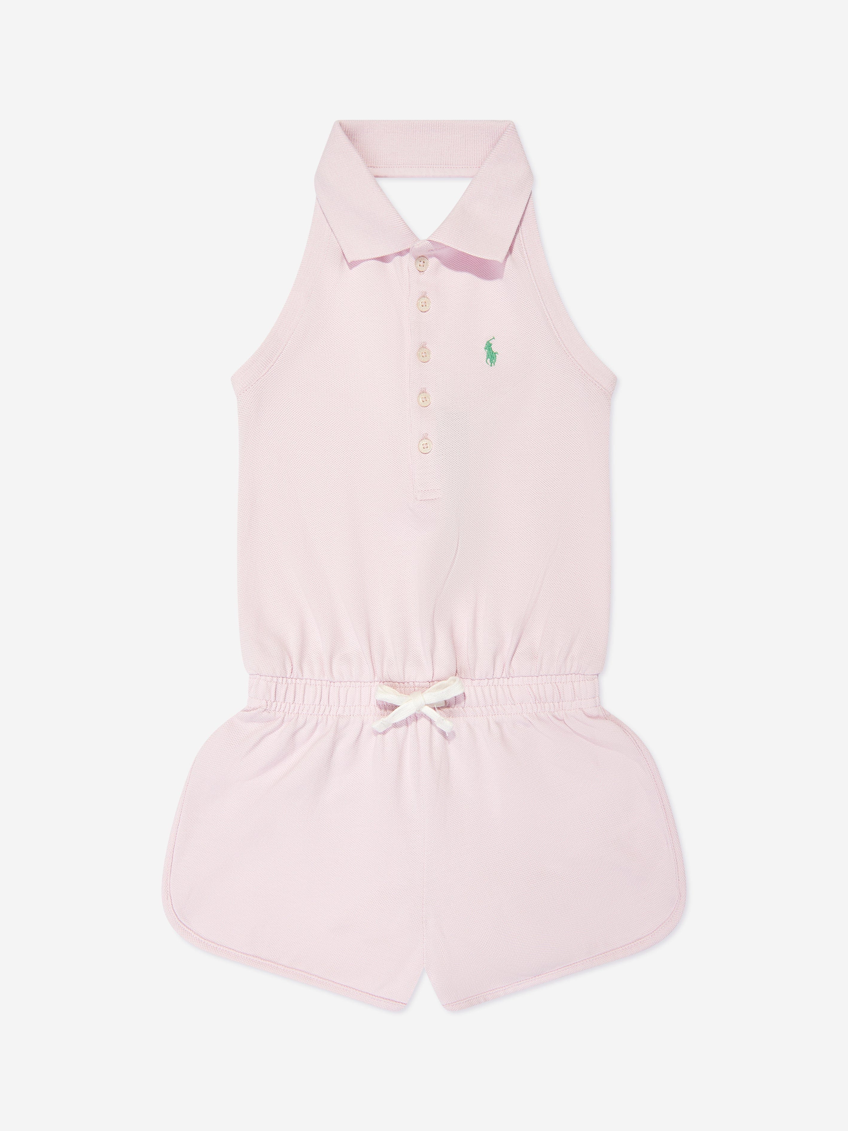 Ralph Lauren Girls Halterneck Playsuit in Pink