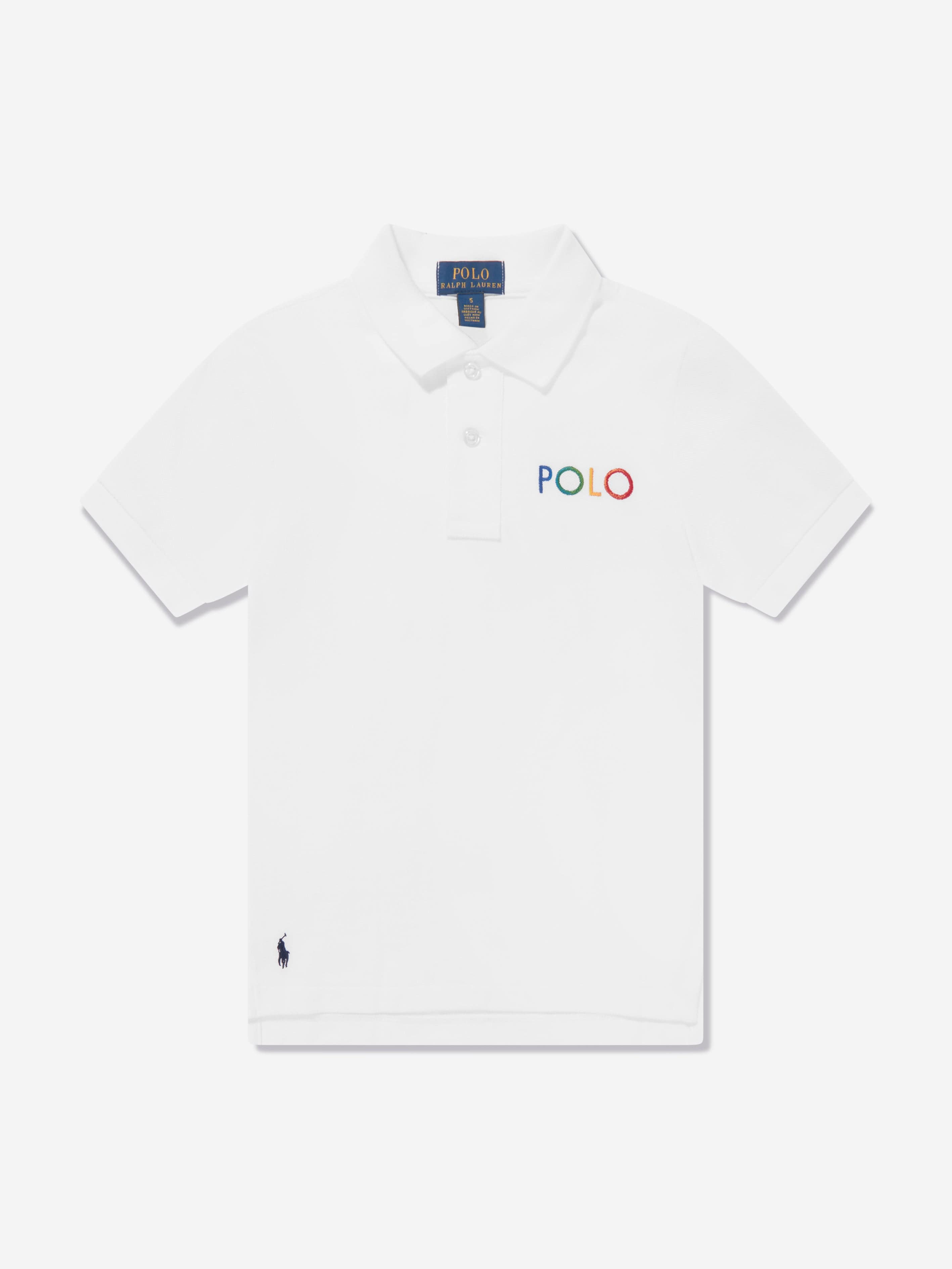 Ralph Lauren Boys Logo Polo Shirt in White