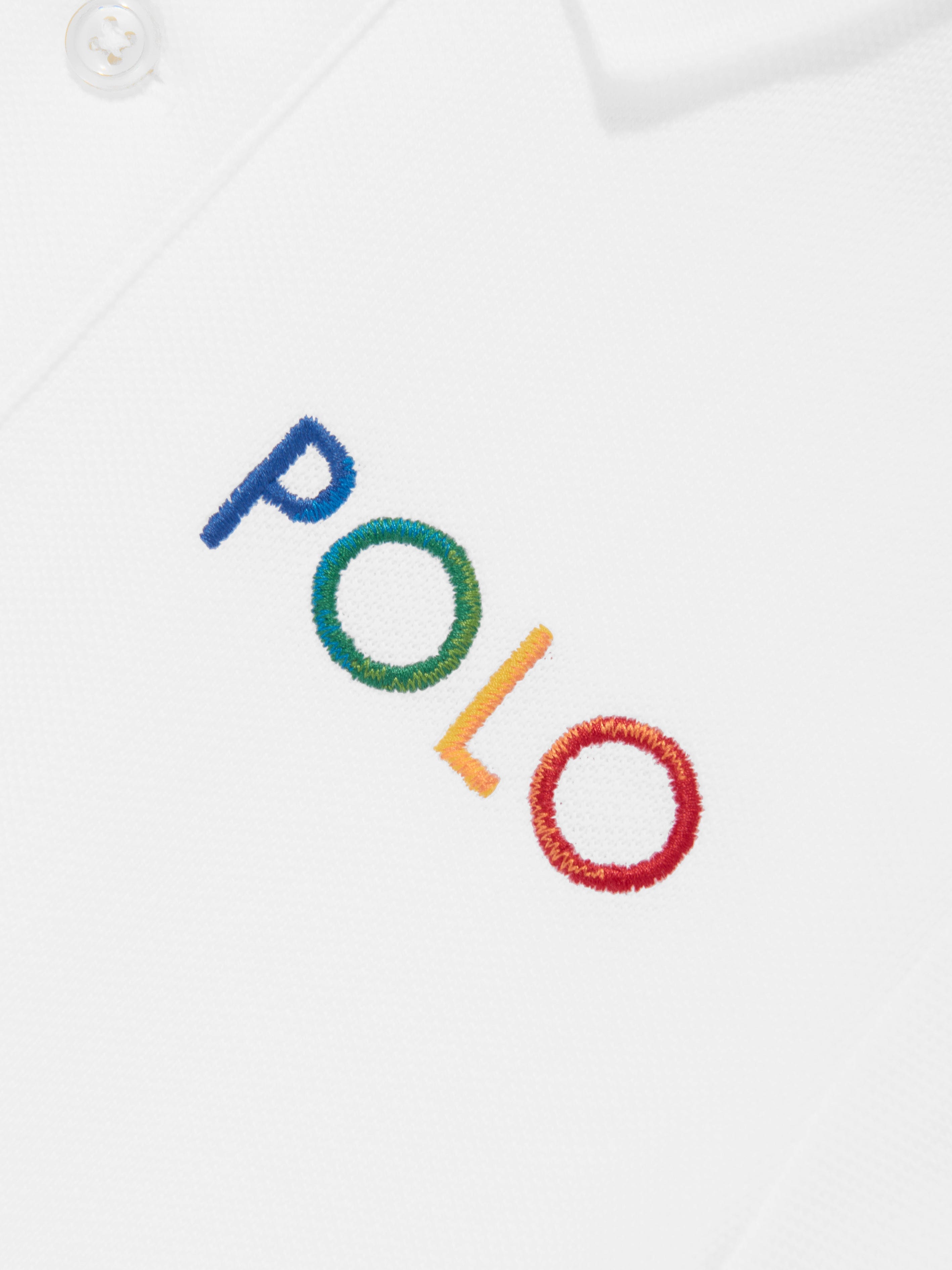 Ralph Lauren Boys Logo Polo Shirt in White