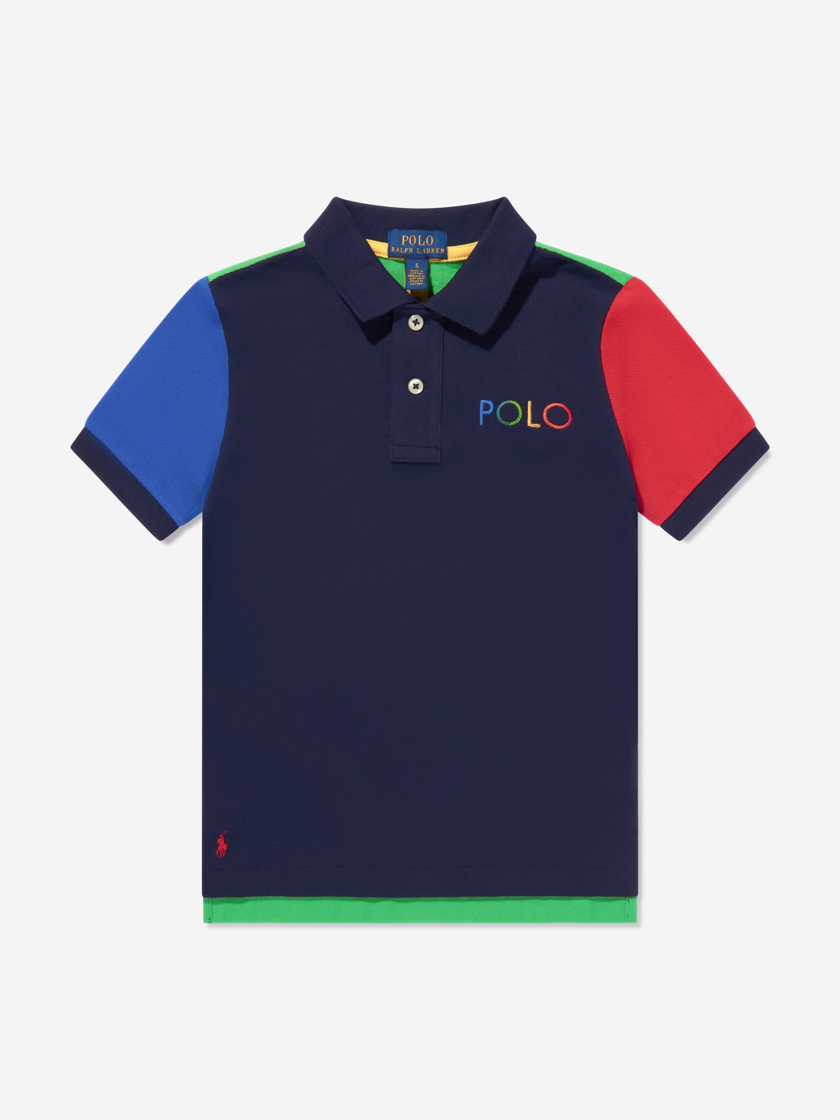 Ralph Lauren Boys Logo Polo Shirt in Navy