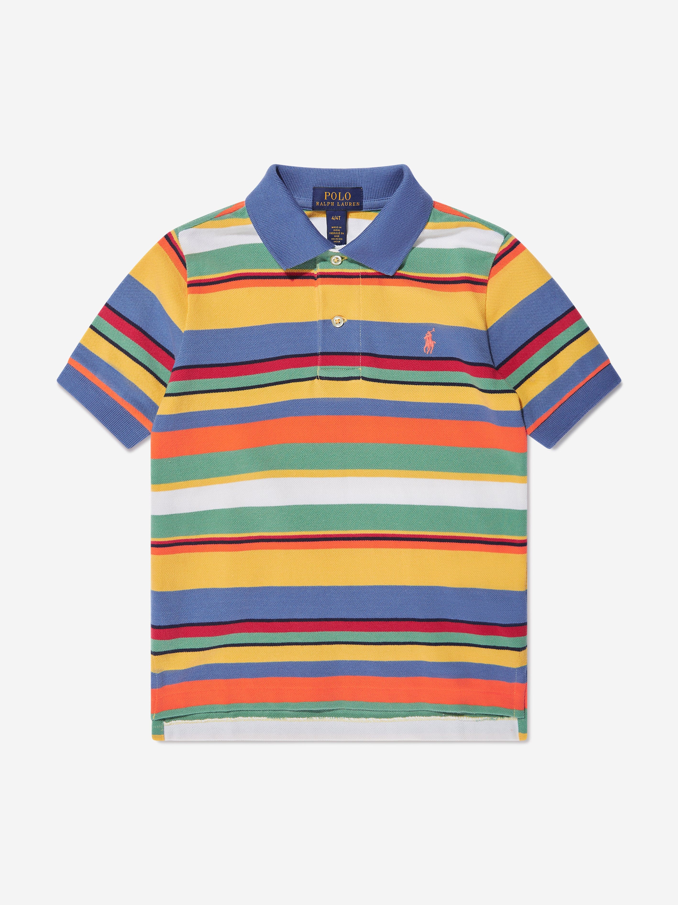 Ralph Lauren Boys Striped Polo Shirt in Multicolour