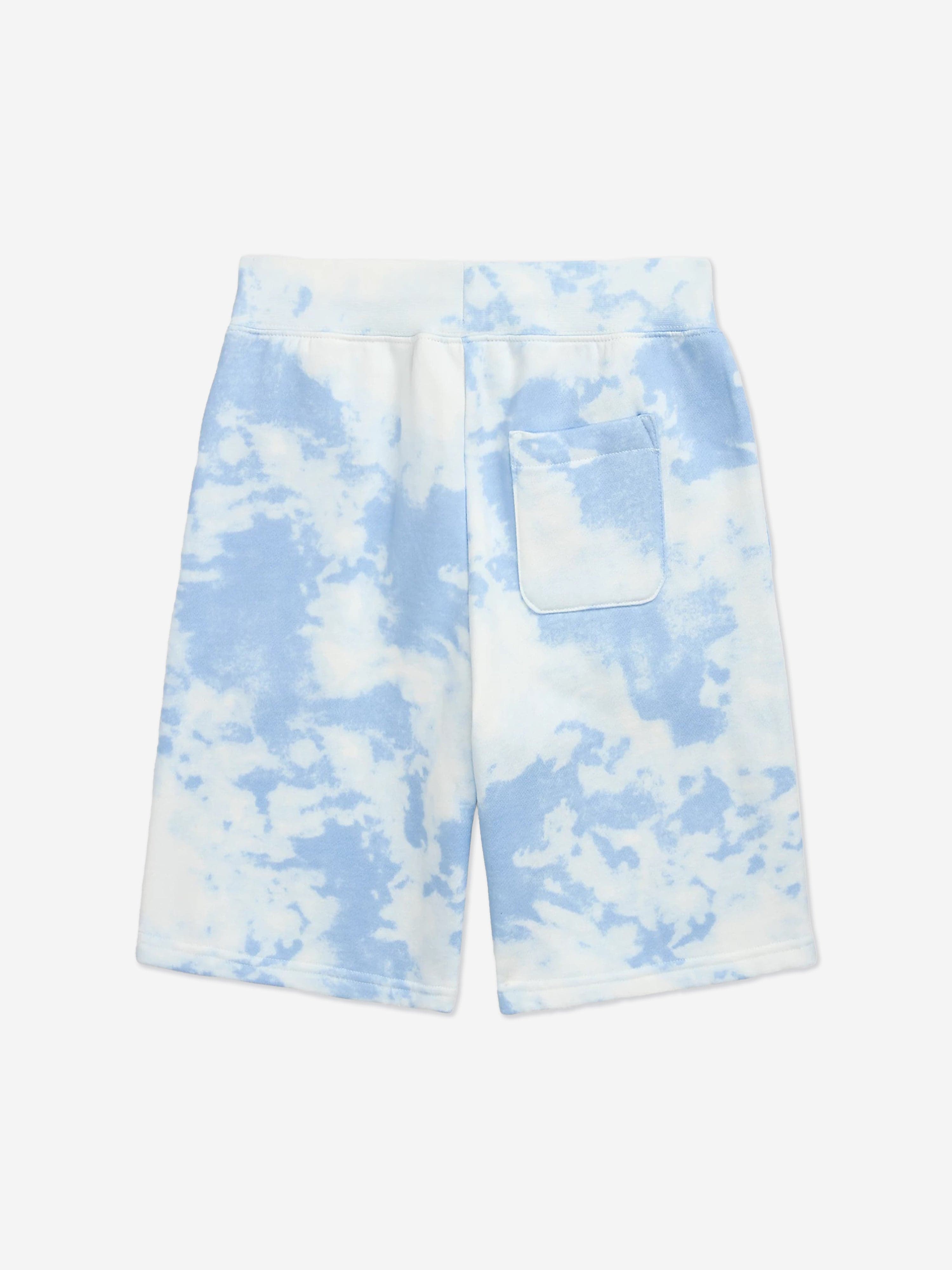 Ralph Lauren Boys Cloud Wash Logo Shorts in Blue