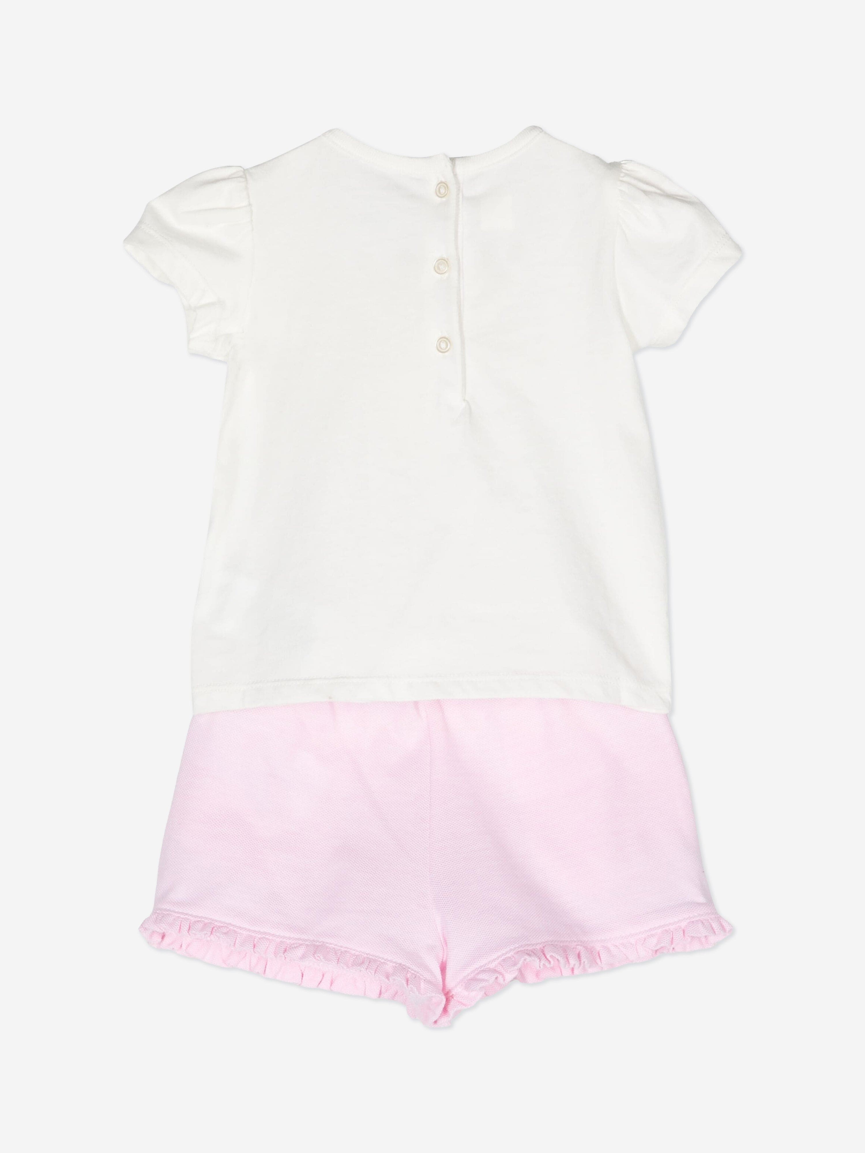 Ralph Lauren Baby Girls Bear Short Set in Pink