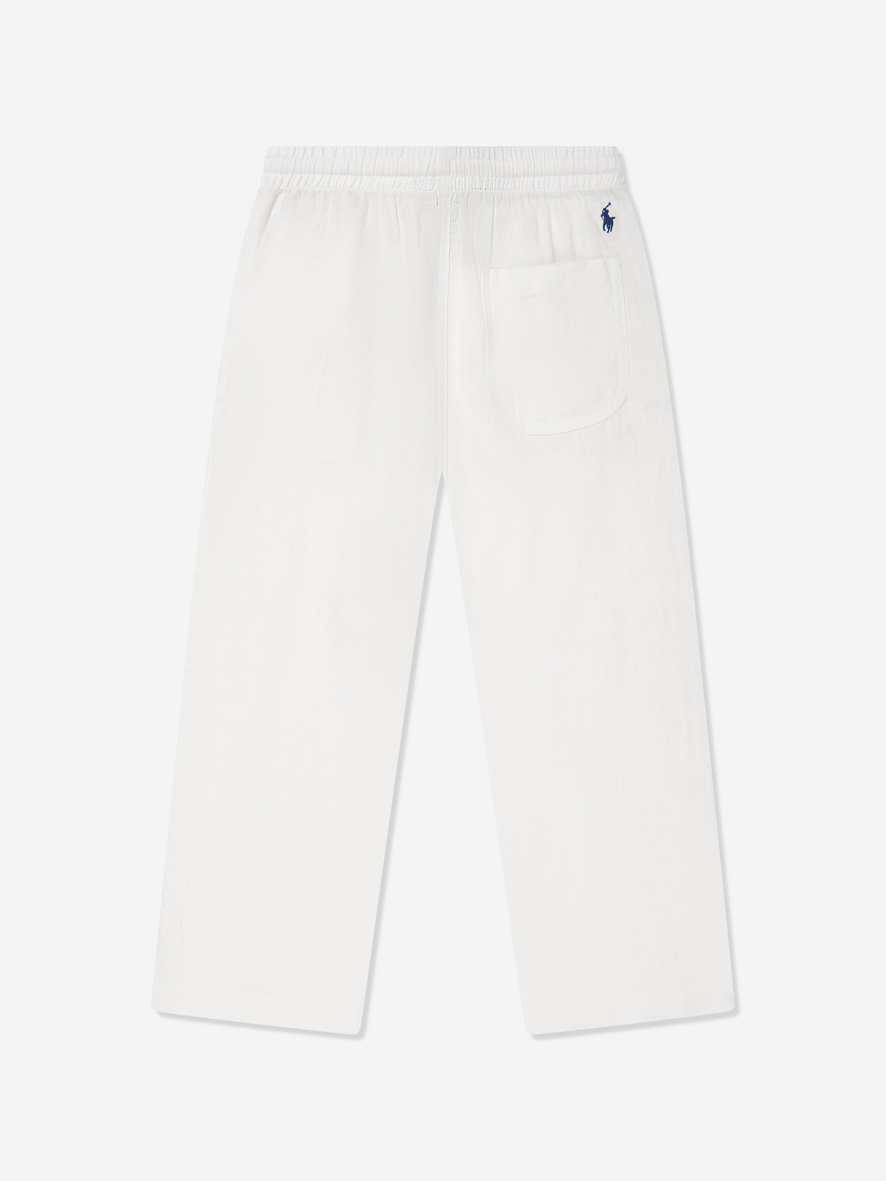 Ralph Lauren Boys Linen Trousers in White