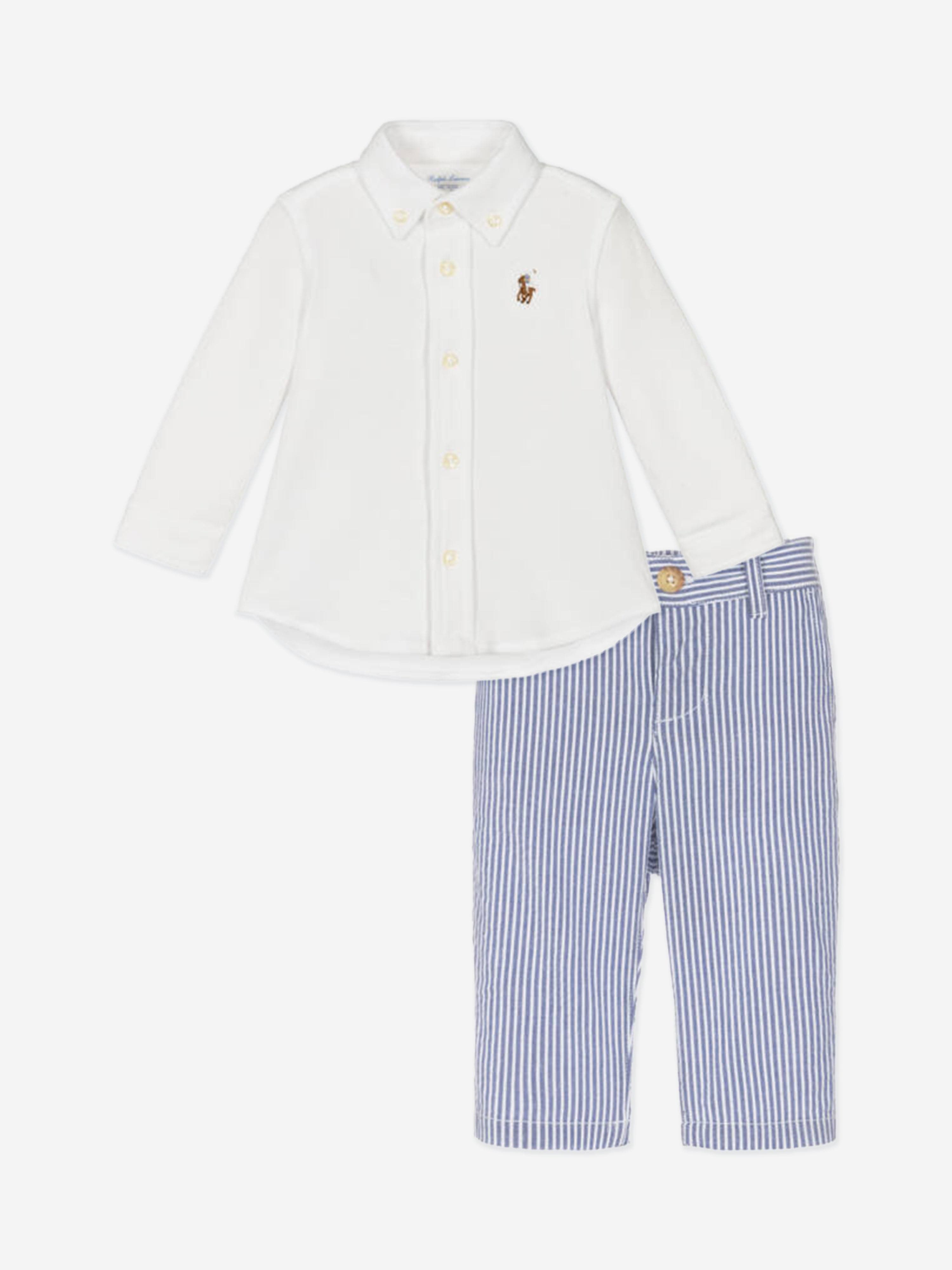 Ralph Lauren Baby Boys Trouser Set in Blue