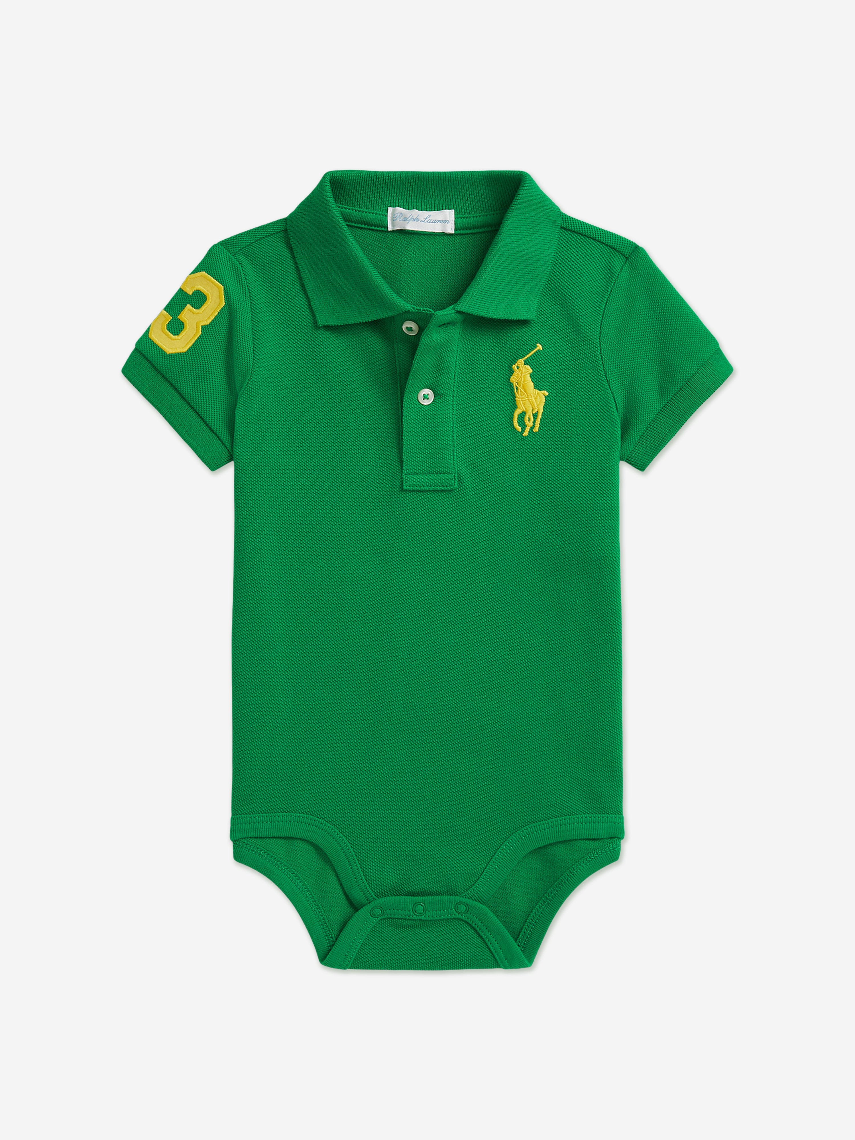 Ralph Lauren Baby Boys Logo Bodysuit in Green