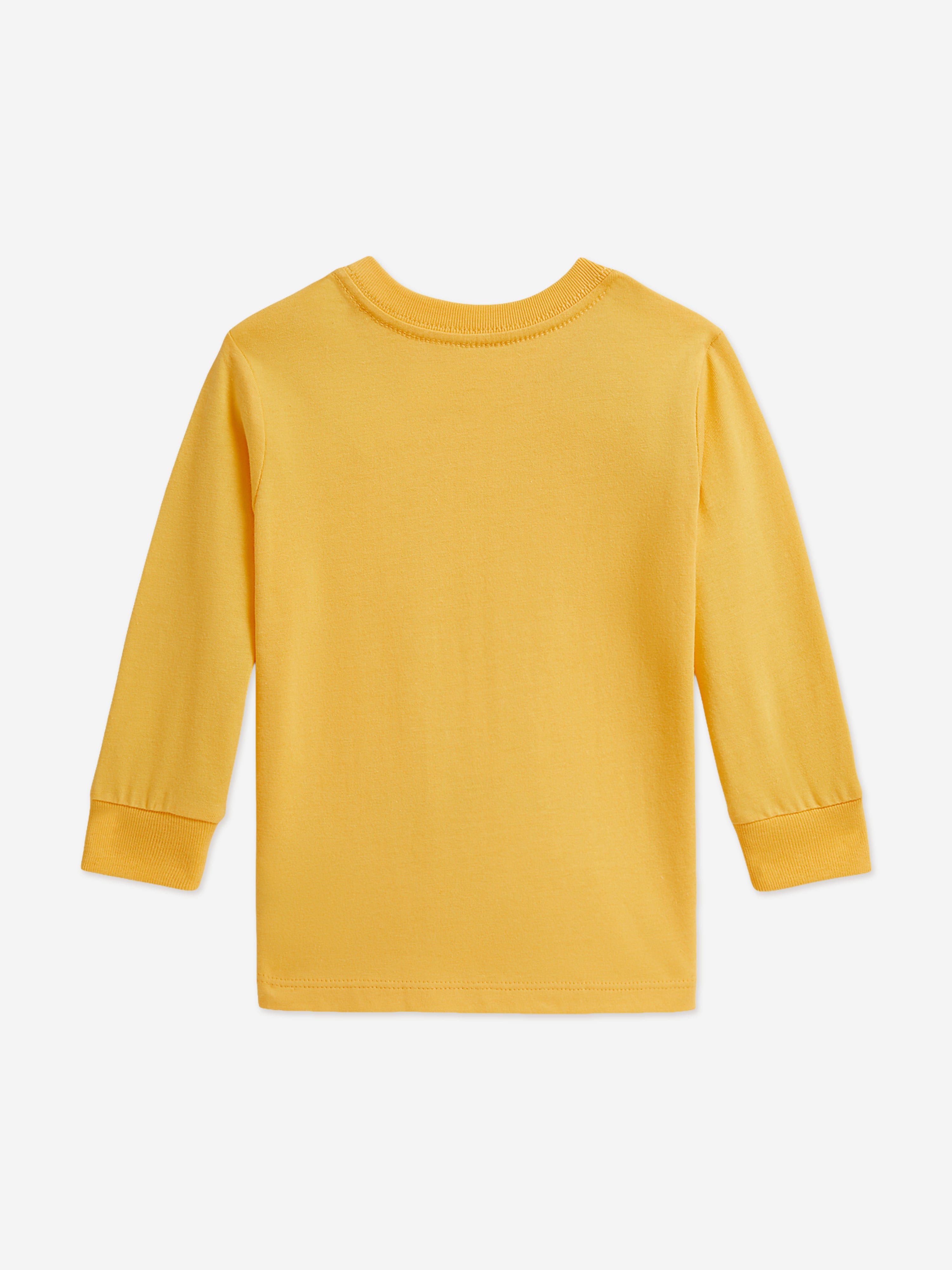 Ralph Lauren Baby Boys Long Sleeve Polo Bear T-Shirt in Yellow