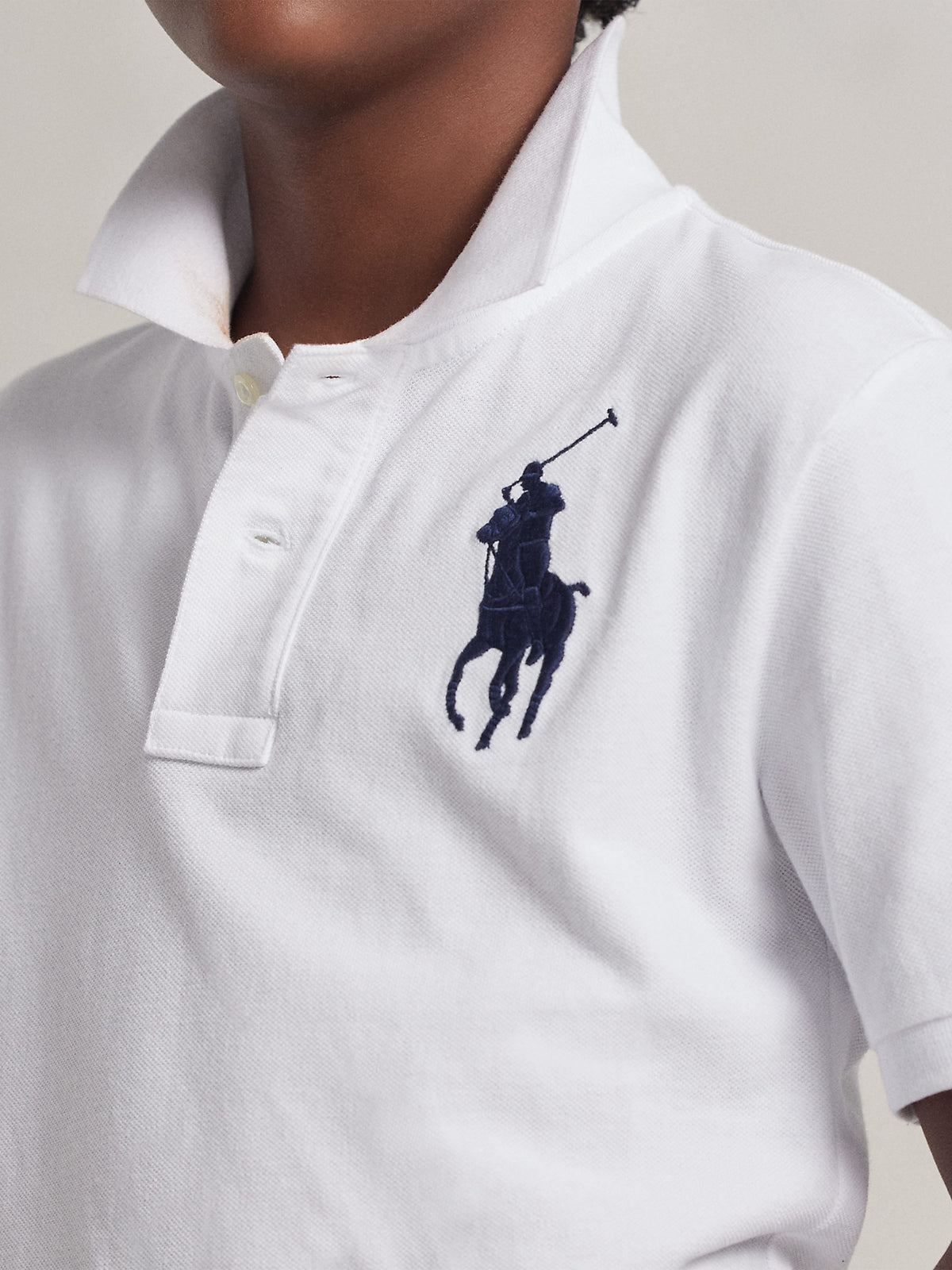 Ralph Lauren Boys Logo Polo Top in White