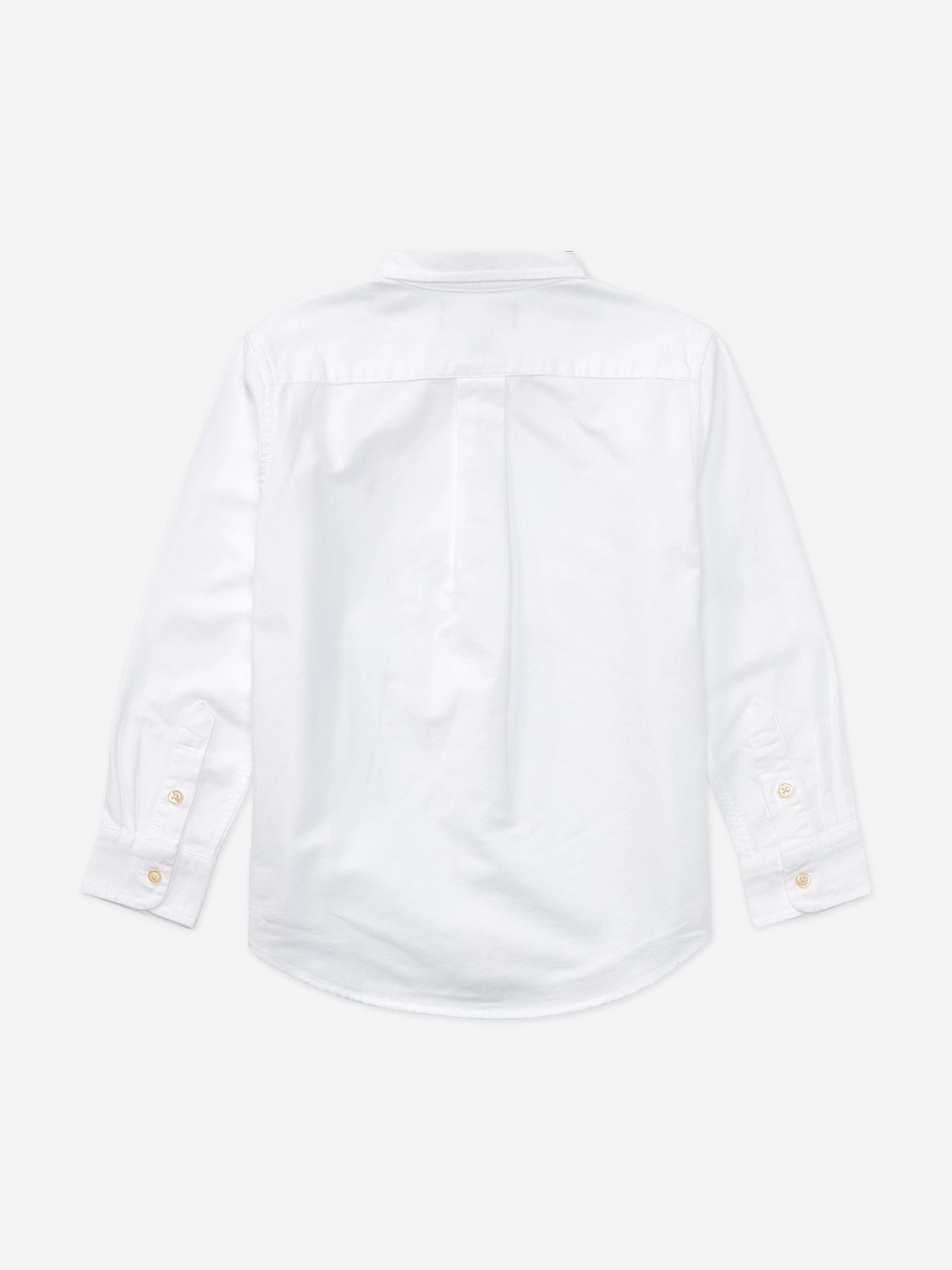 Ralph Lauren Boys Logo Oxford Shirt in White