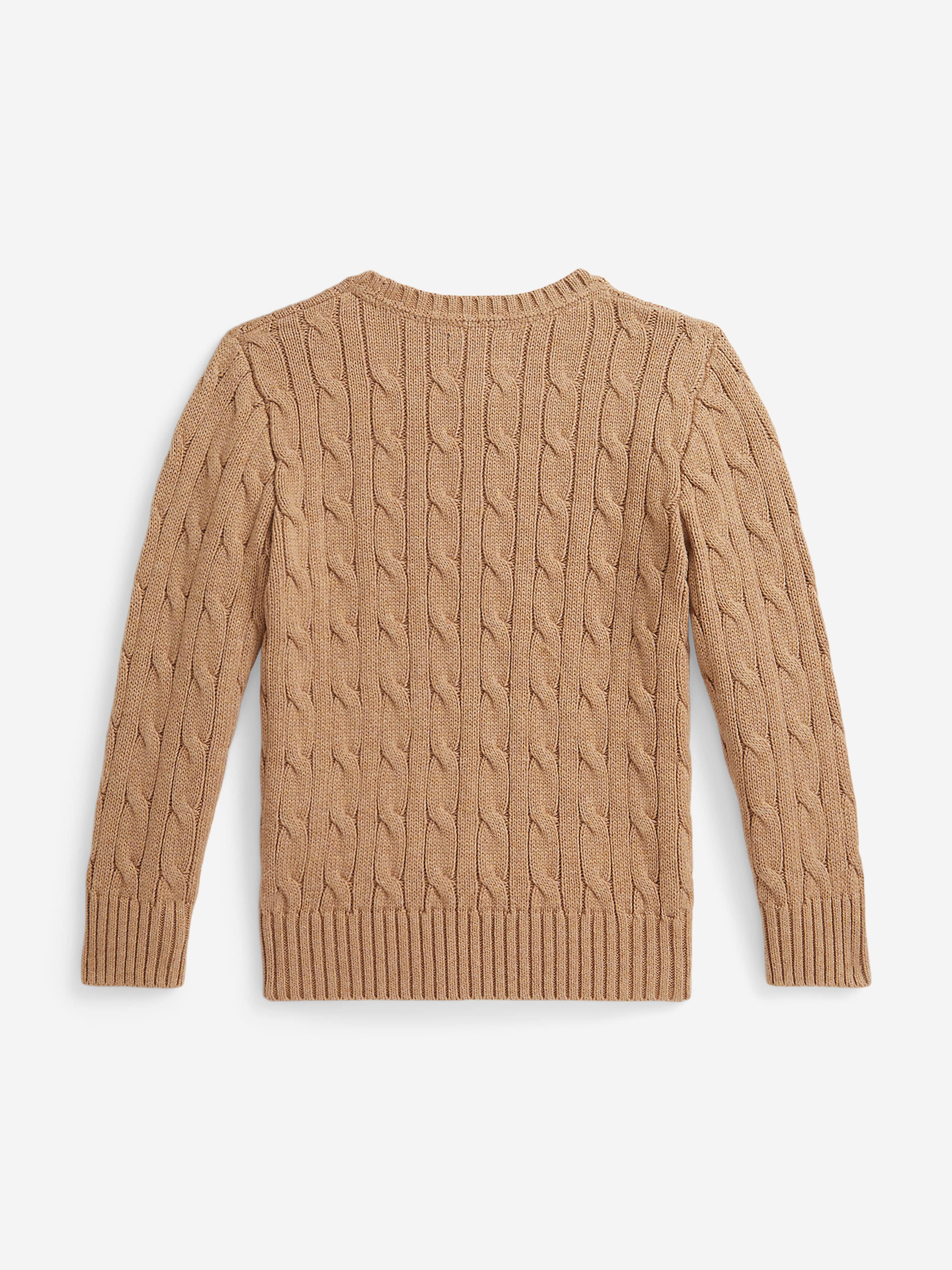 Ralph Lauren Boys Cable Knit Jumper in Beige