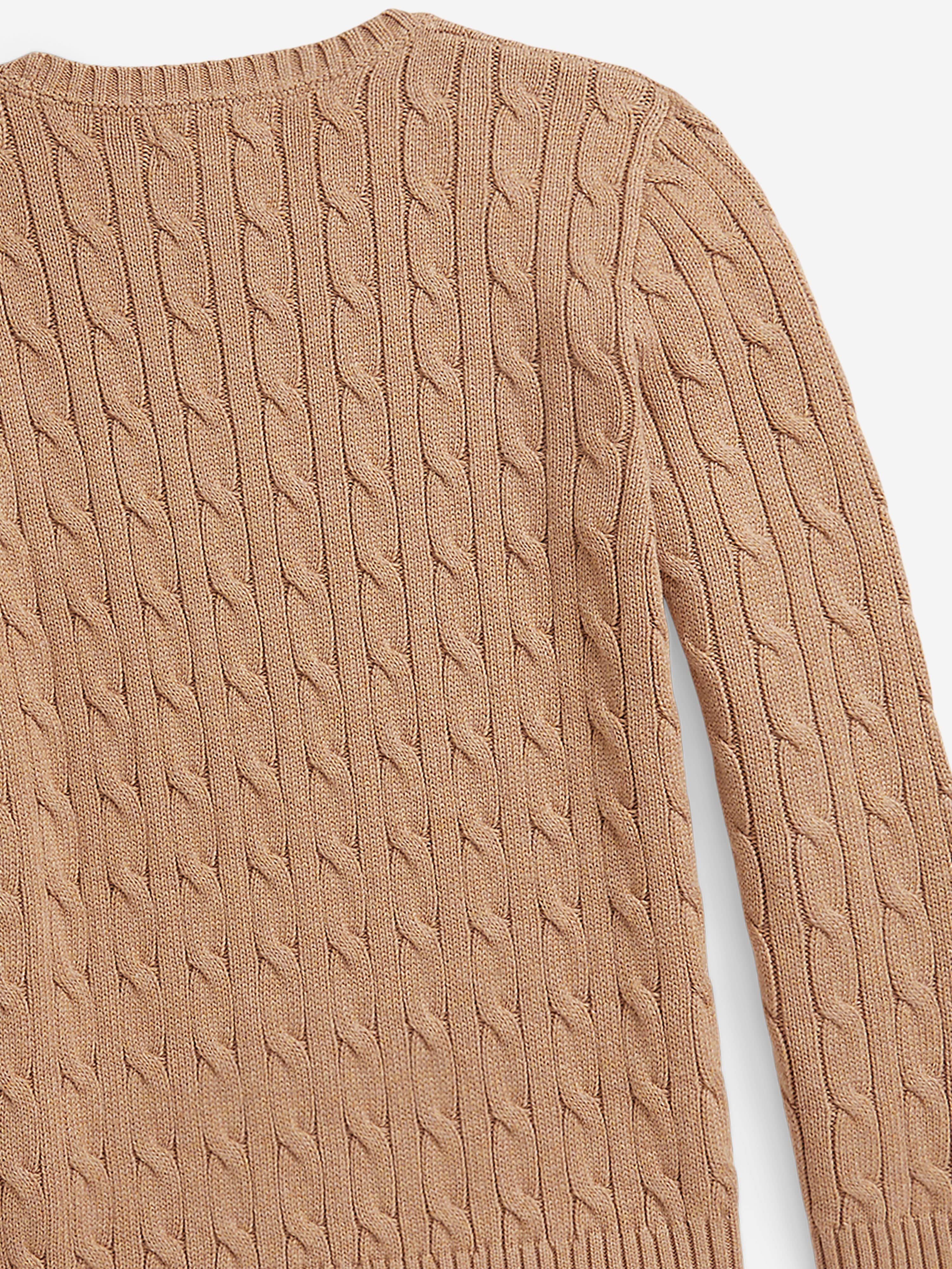 Ralph Lauren Boys Cable Knit Jumper in Beige