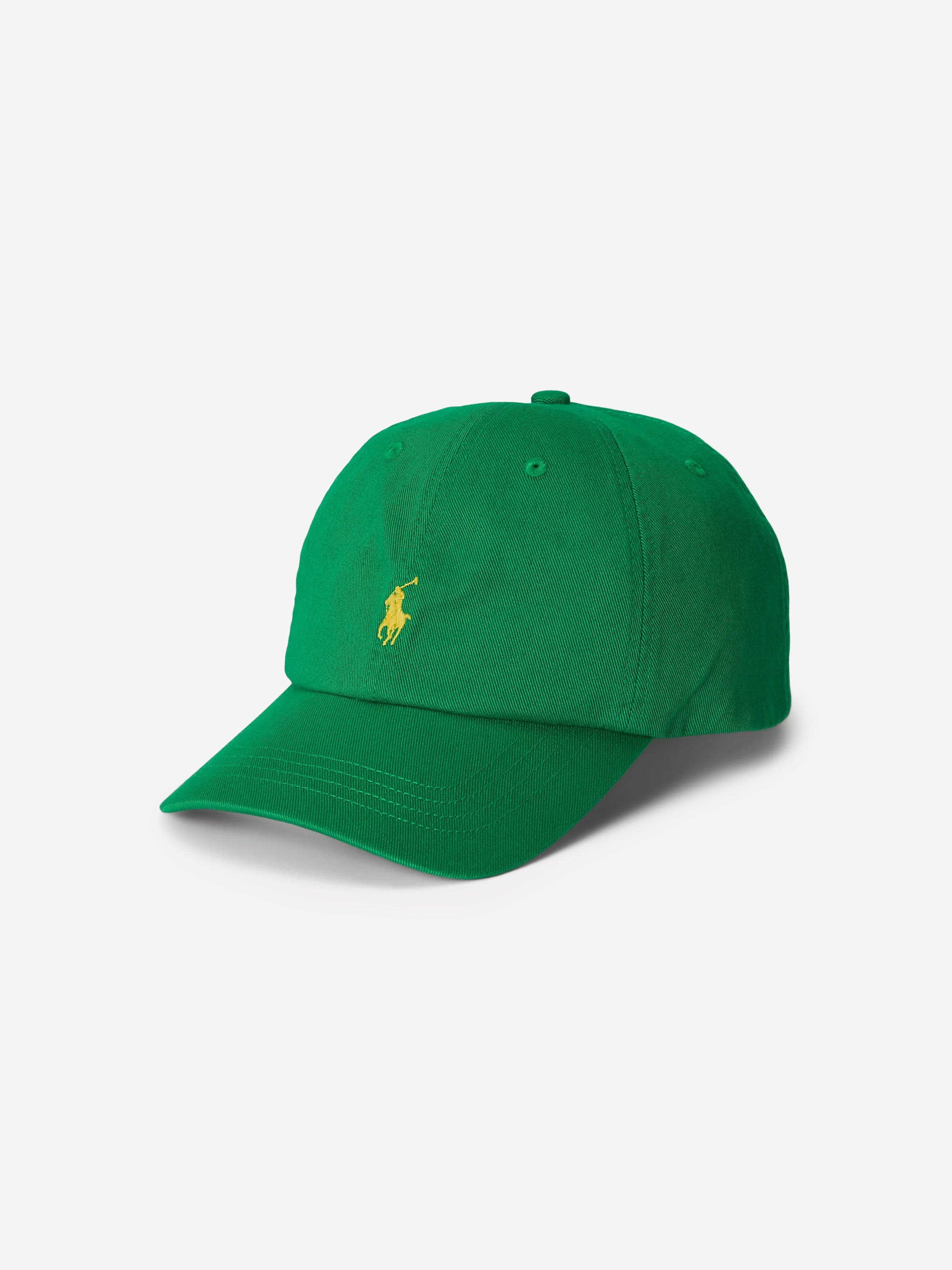Ralph Lauren Boys Chino Twill Logo Cap in Green