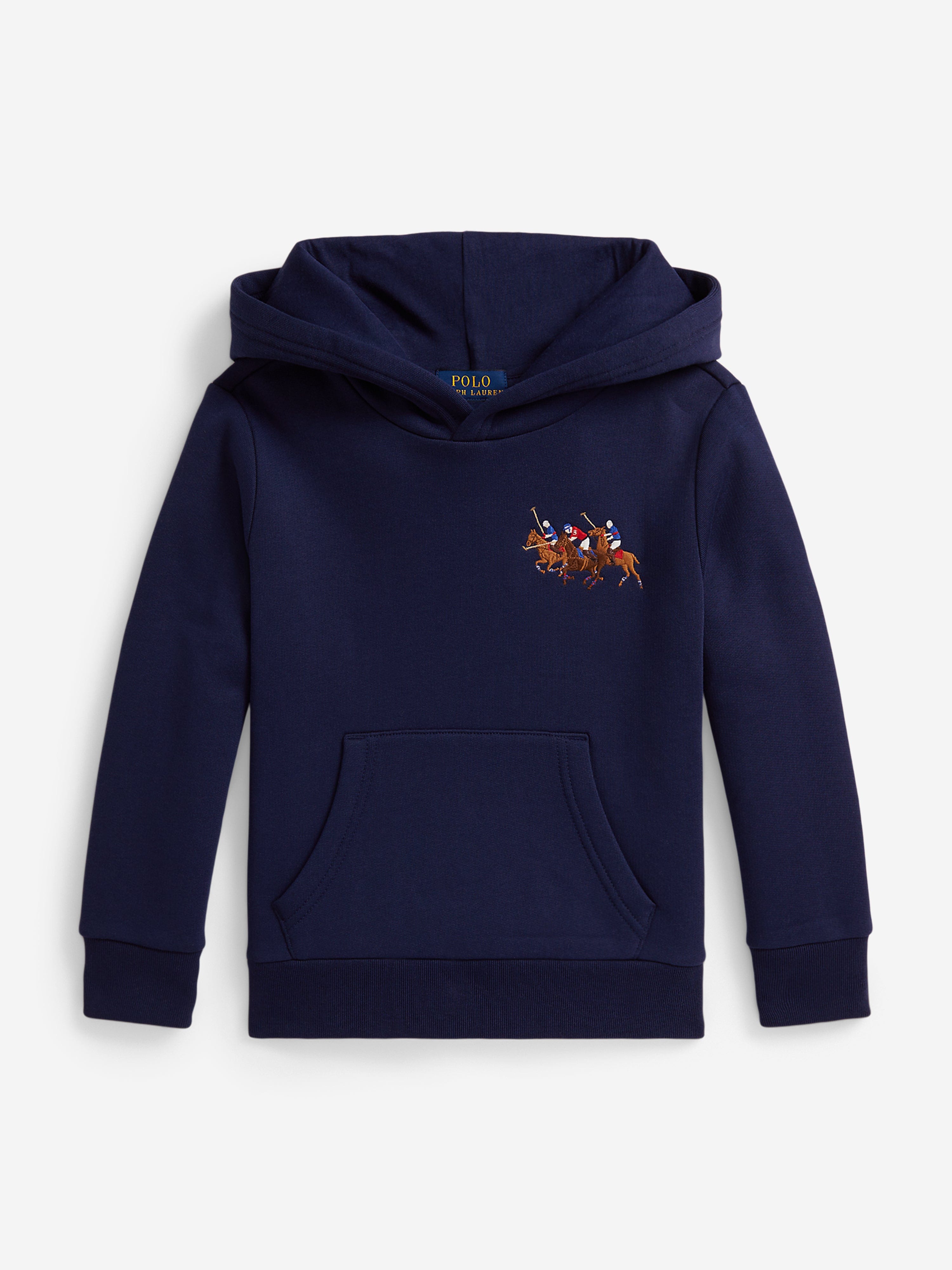 Ralph Lauren Boys Polo Player Hoodie in Navy