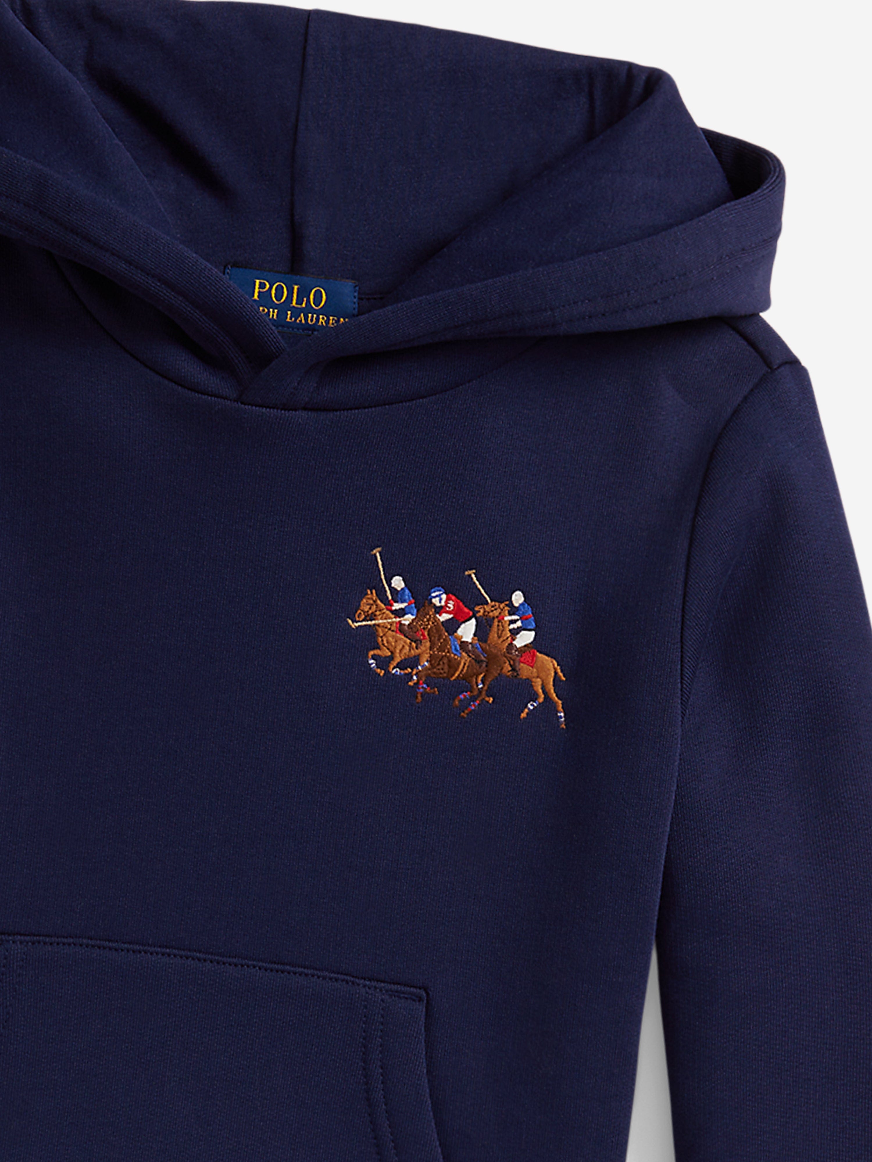 Ralph Lauren Boys Polo Player Hoodie in Navy