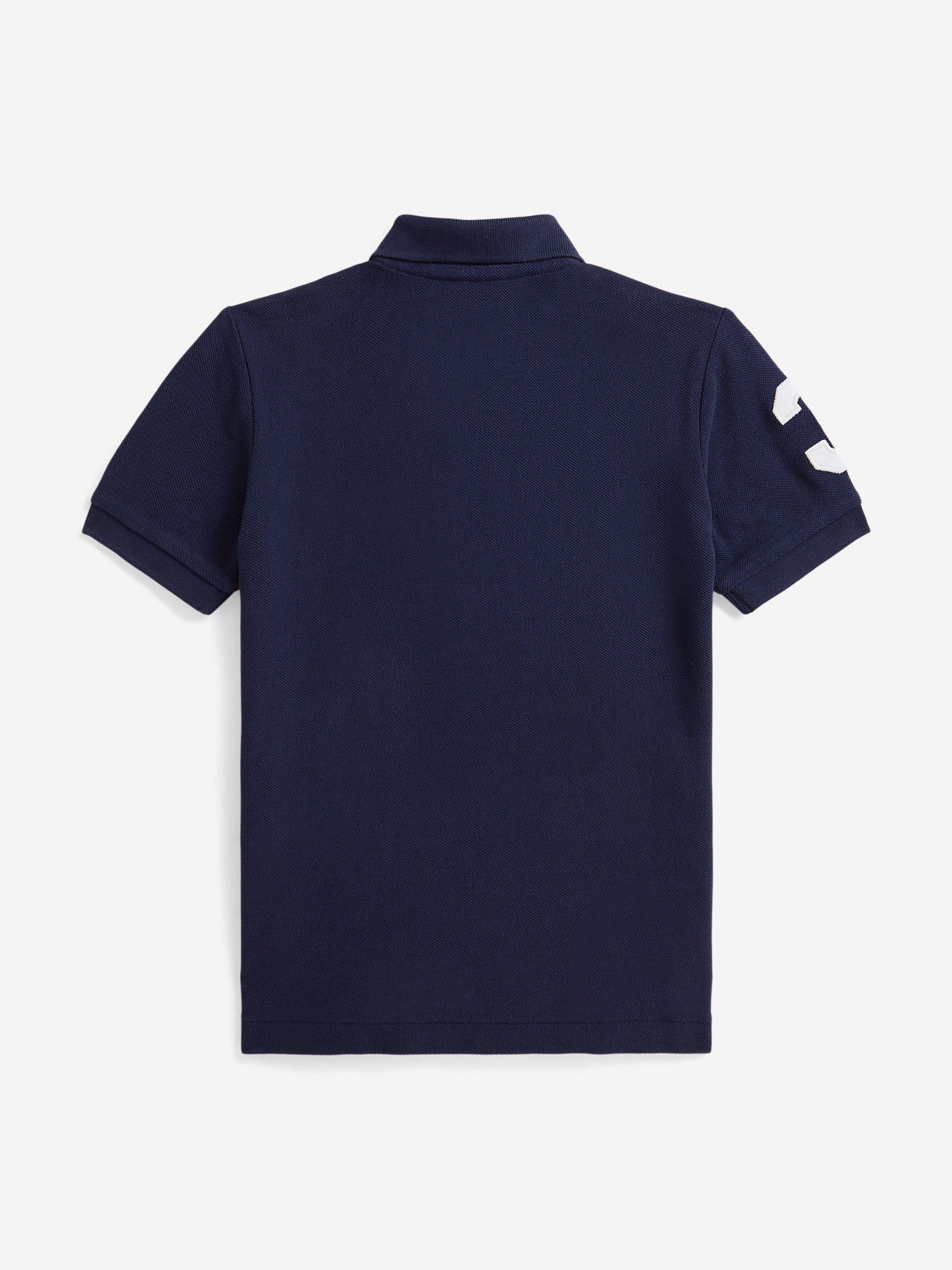 Ralph Lauren Boys Triple Pony Polo Shirt in Navy
