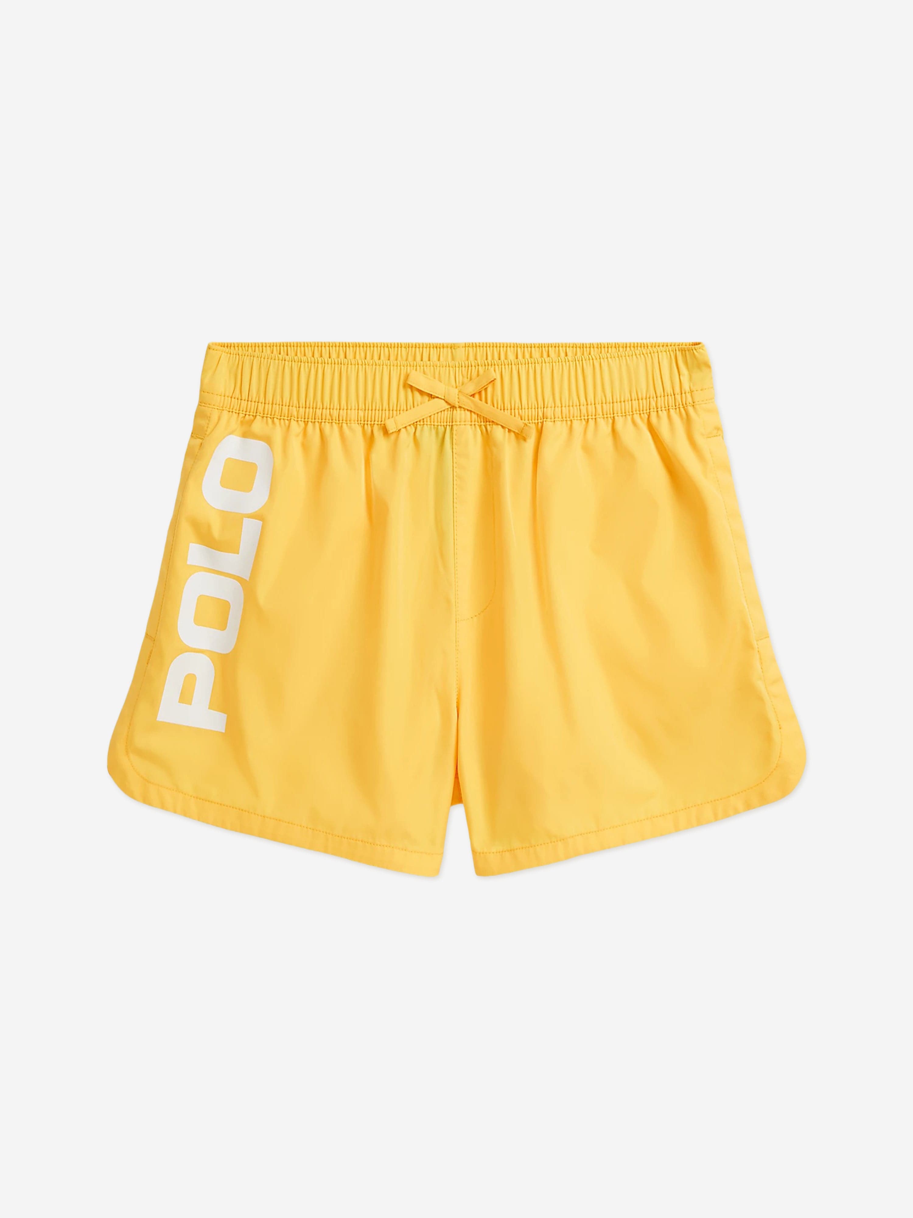 Ralph Lauren Girls Athletic Polo Shorts in Yellow