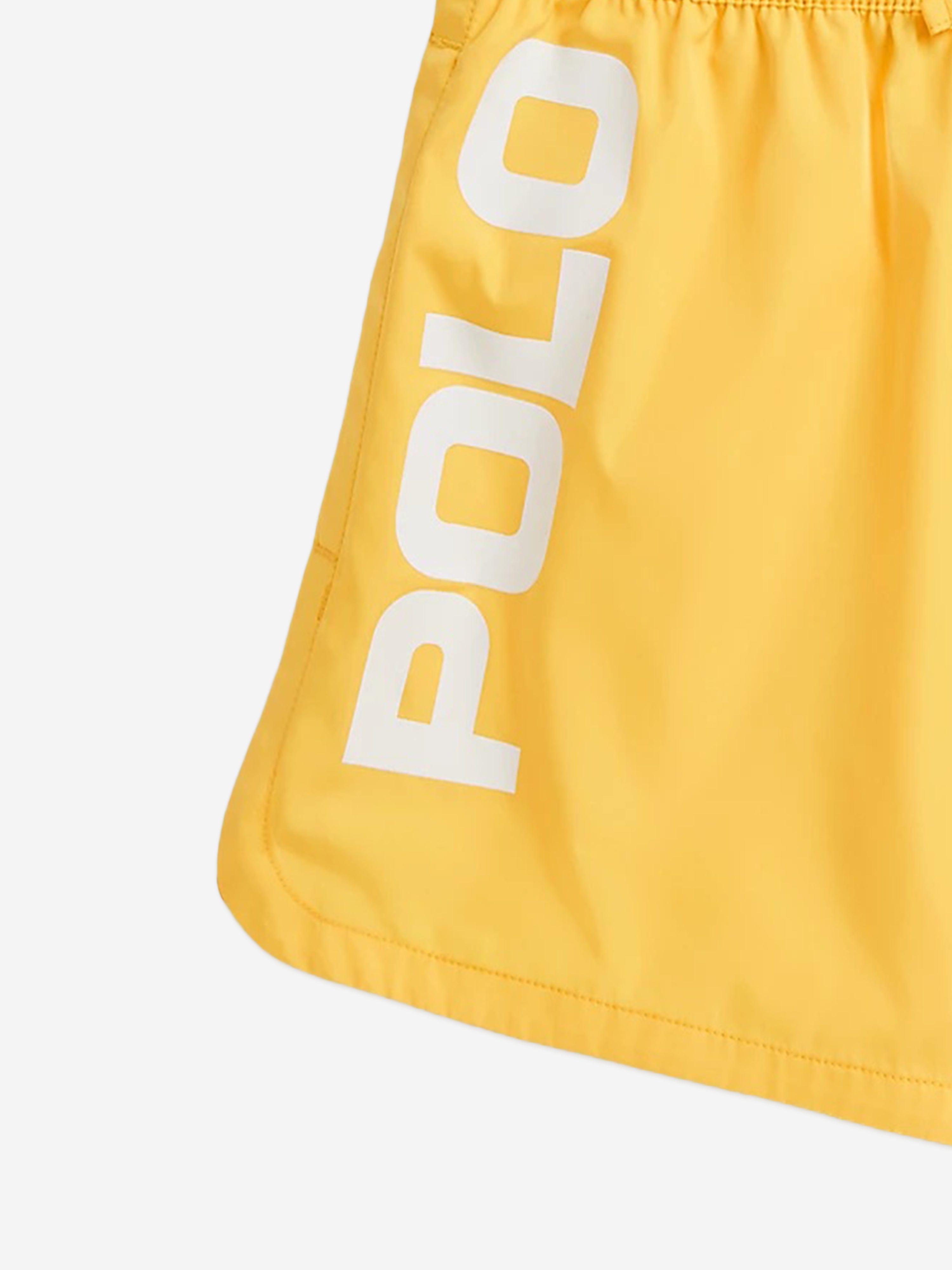 Ralph Lauren Girls Athletic Polo Shorts in Yellow