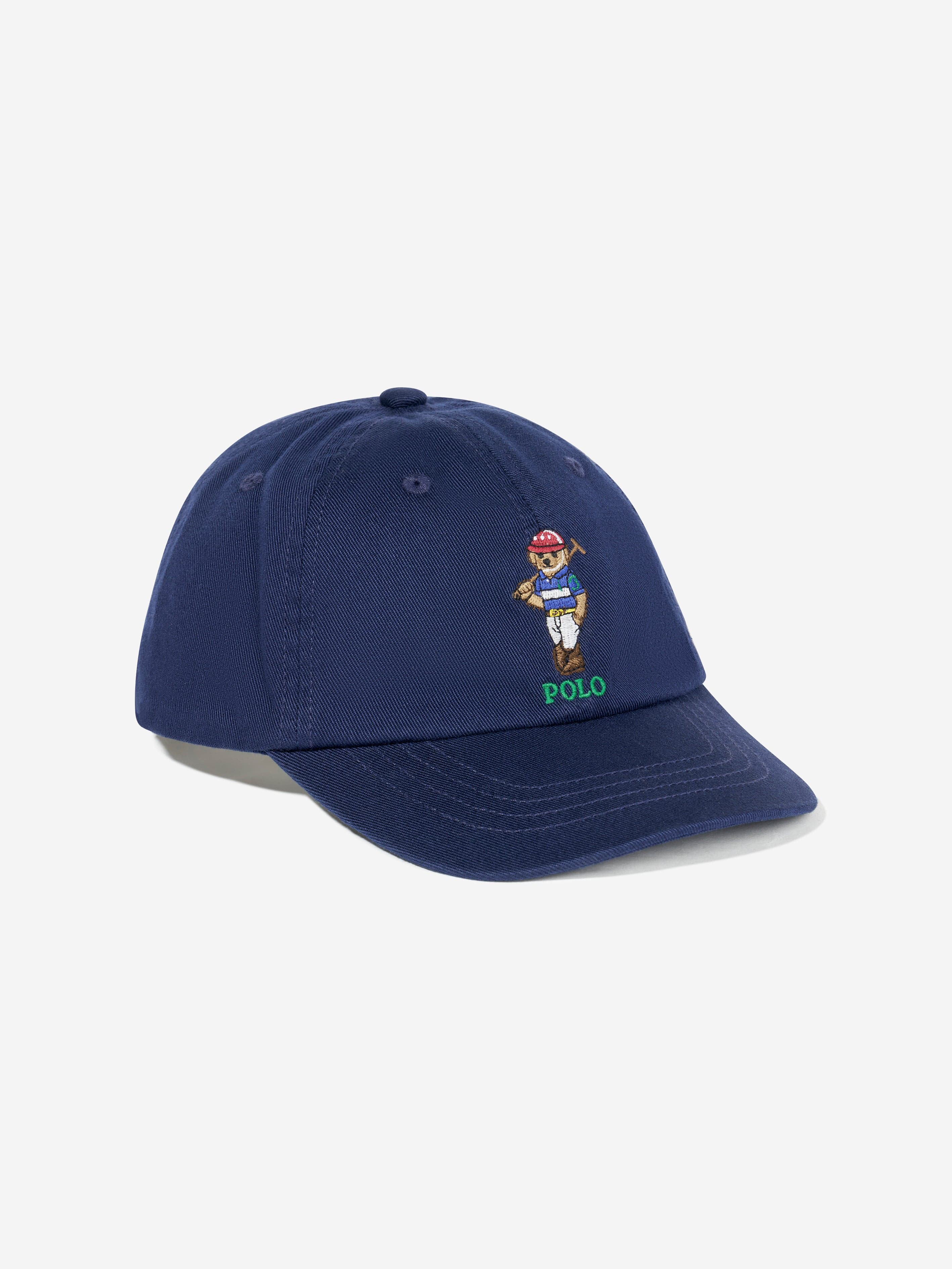 Ralph Lauren Boys Polo Bear Cap in Navy