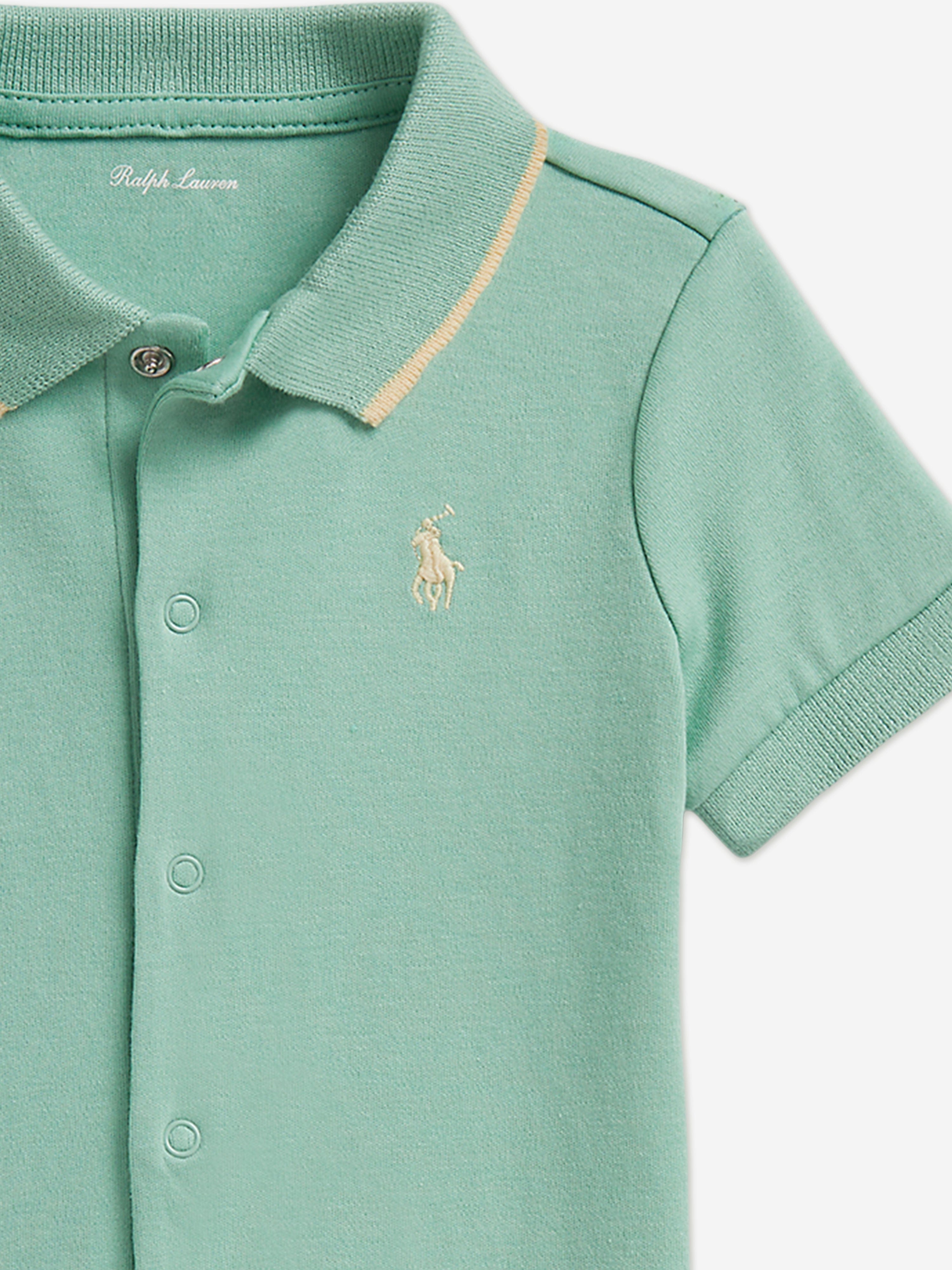 Ralph Lauren Baby Boys Polo Romper in Green