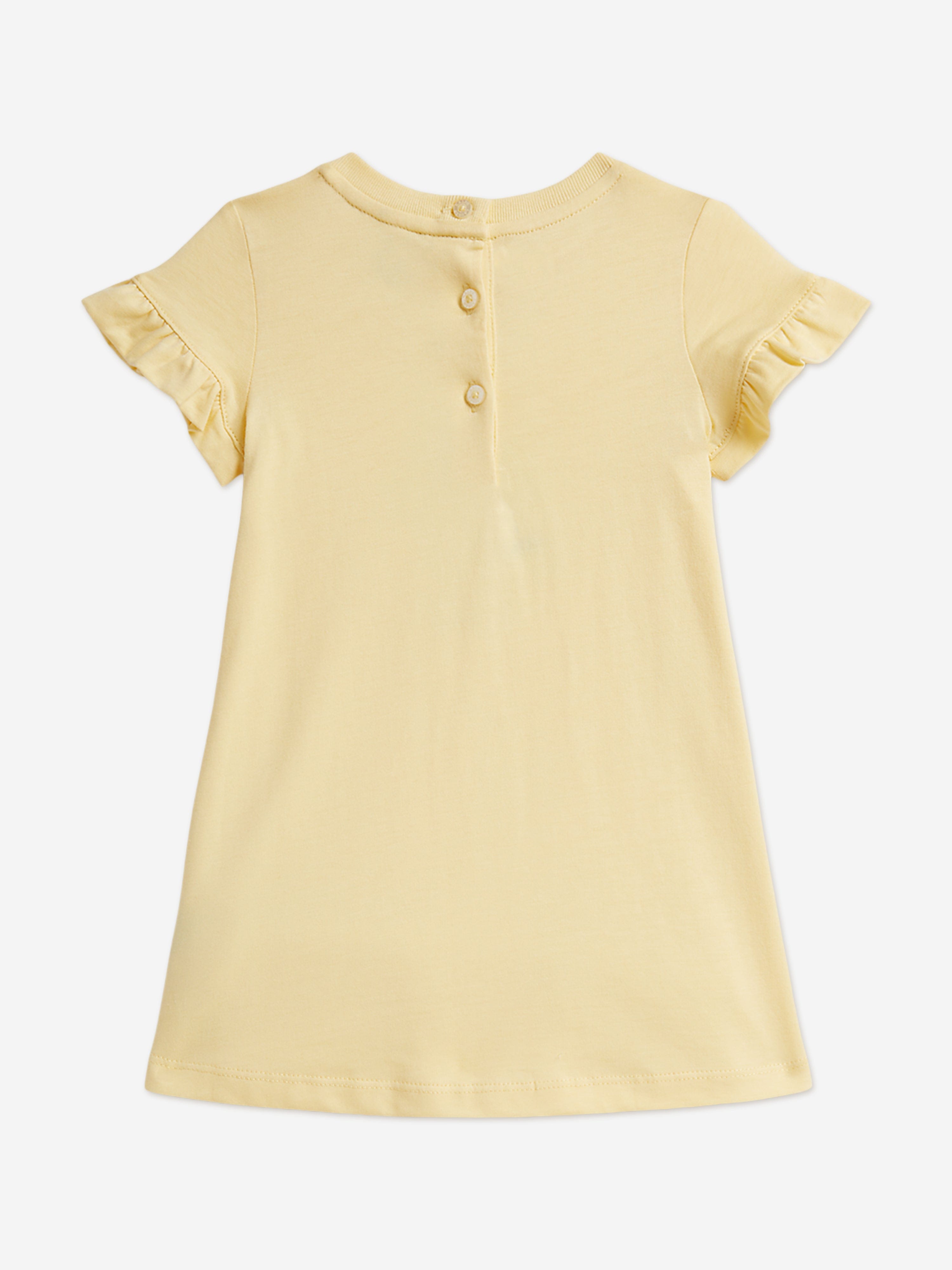 Ralph Lauren Baby Girls Polo Bear Jersey Dress in Yellow