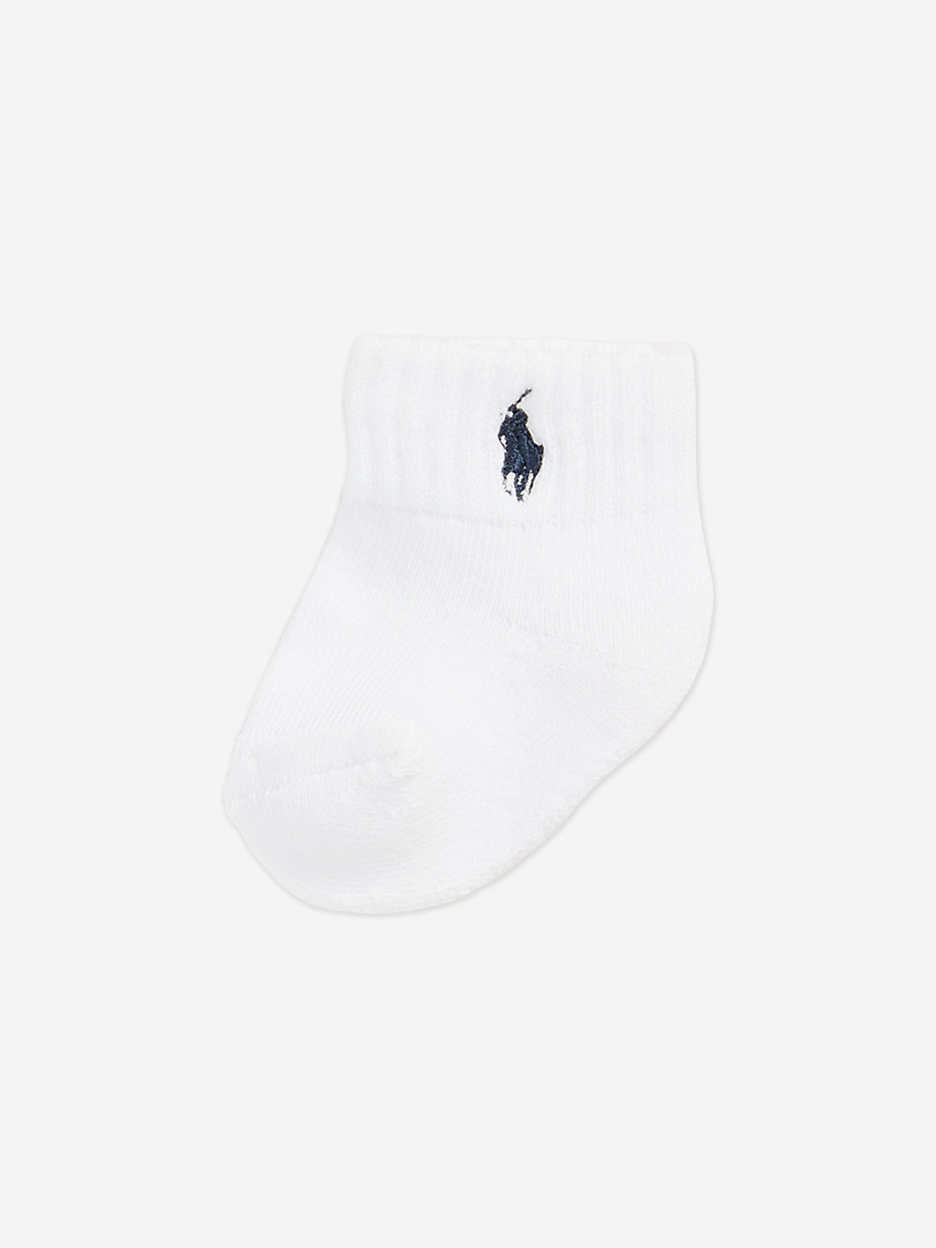 Ralph Lauren Baby Boys 6 Pack Cotton Classic Socks Set in White
