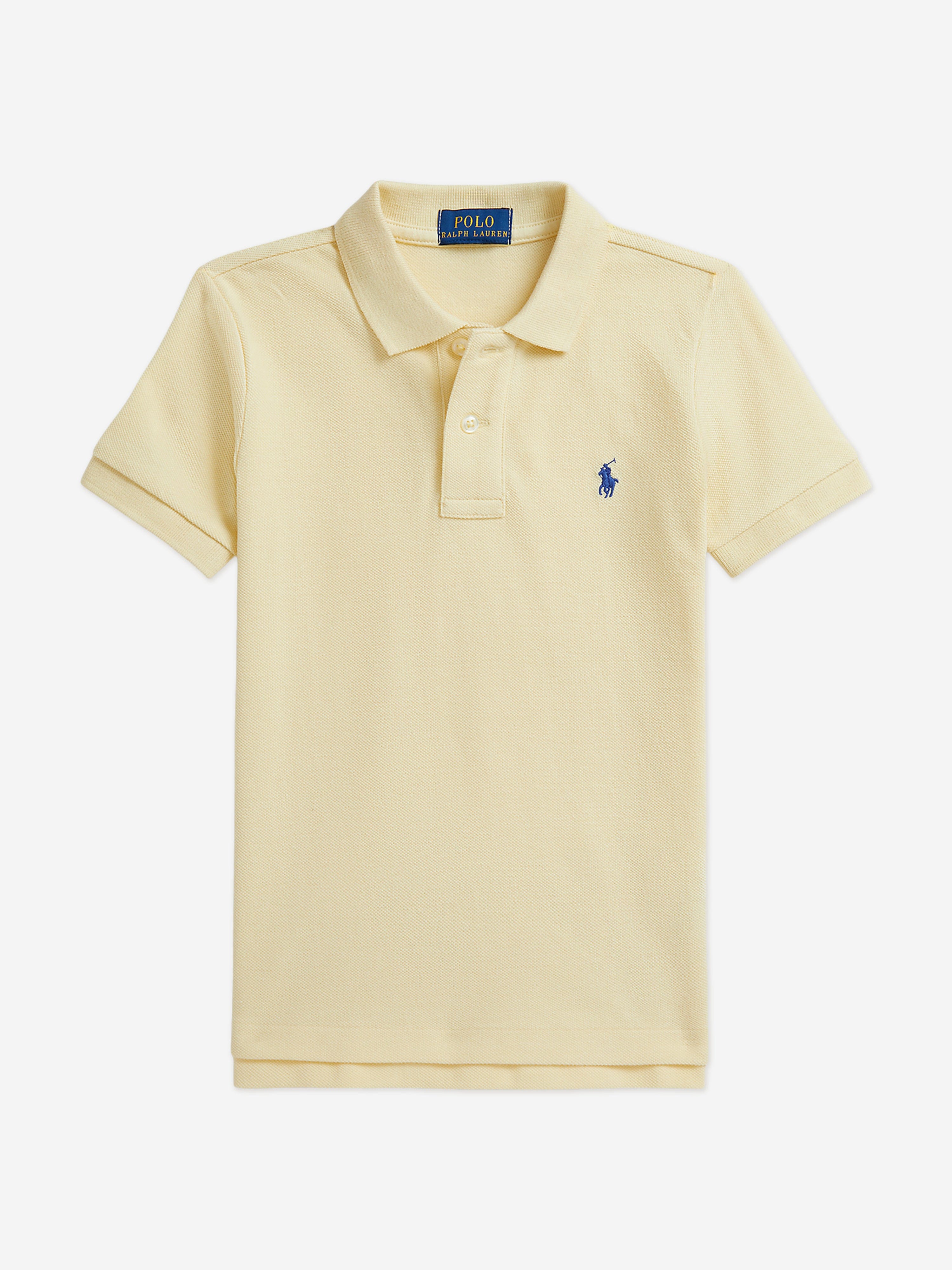 Ralph Lauren Boys Logo Polo Shirt in Yellow