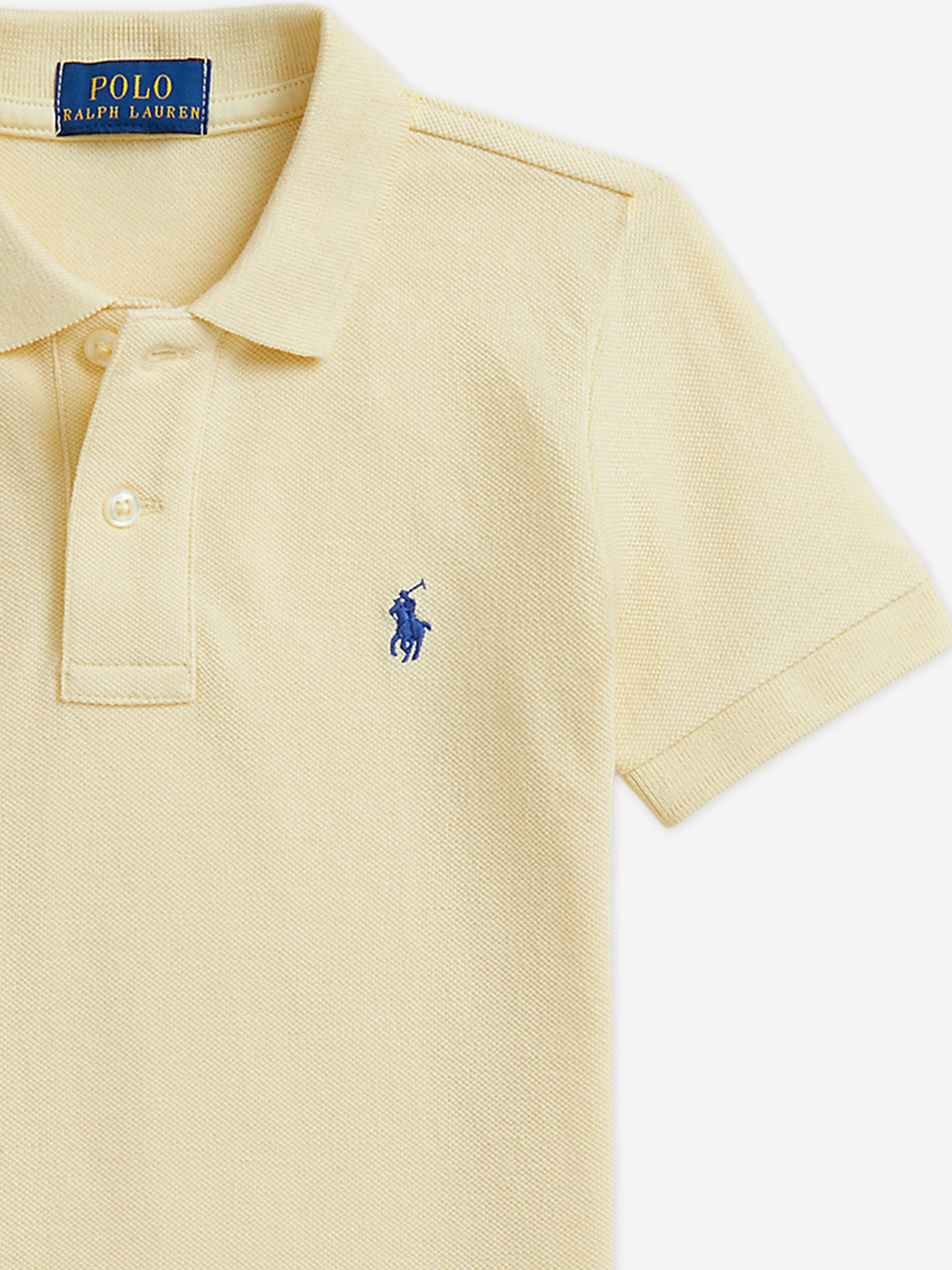 Ralph Lauren Boys Logo Polo Shirt in Yellow