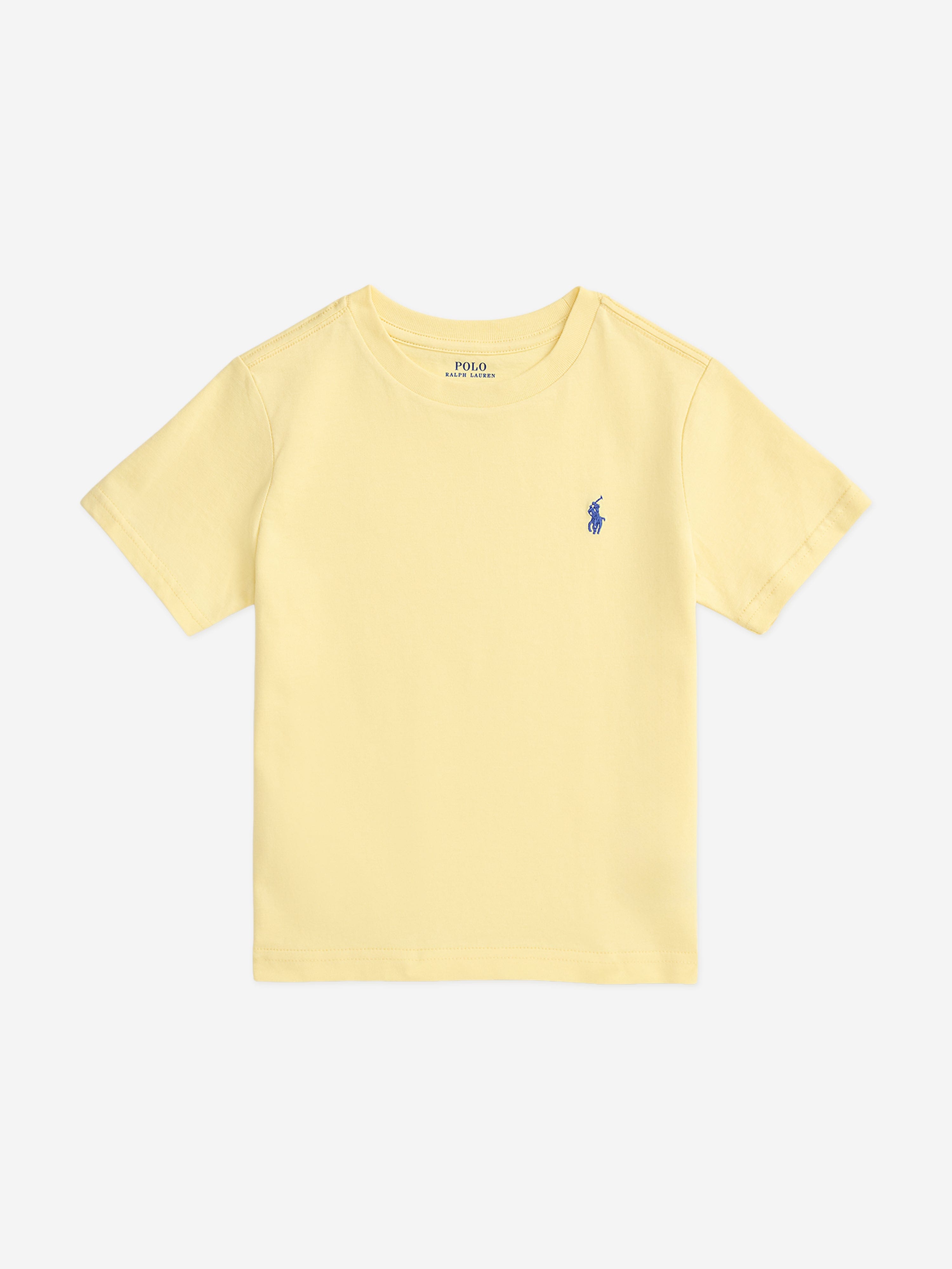 Ralph Lauren Boys Logo Jersey T-Shirt in Yellow