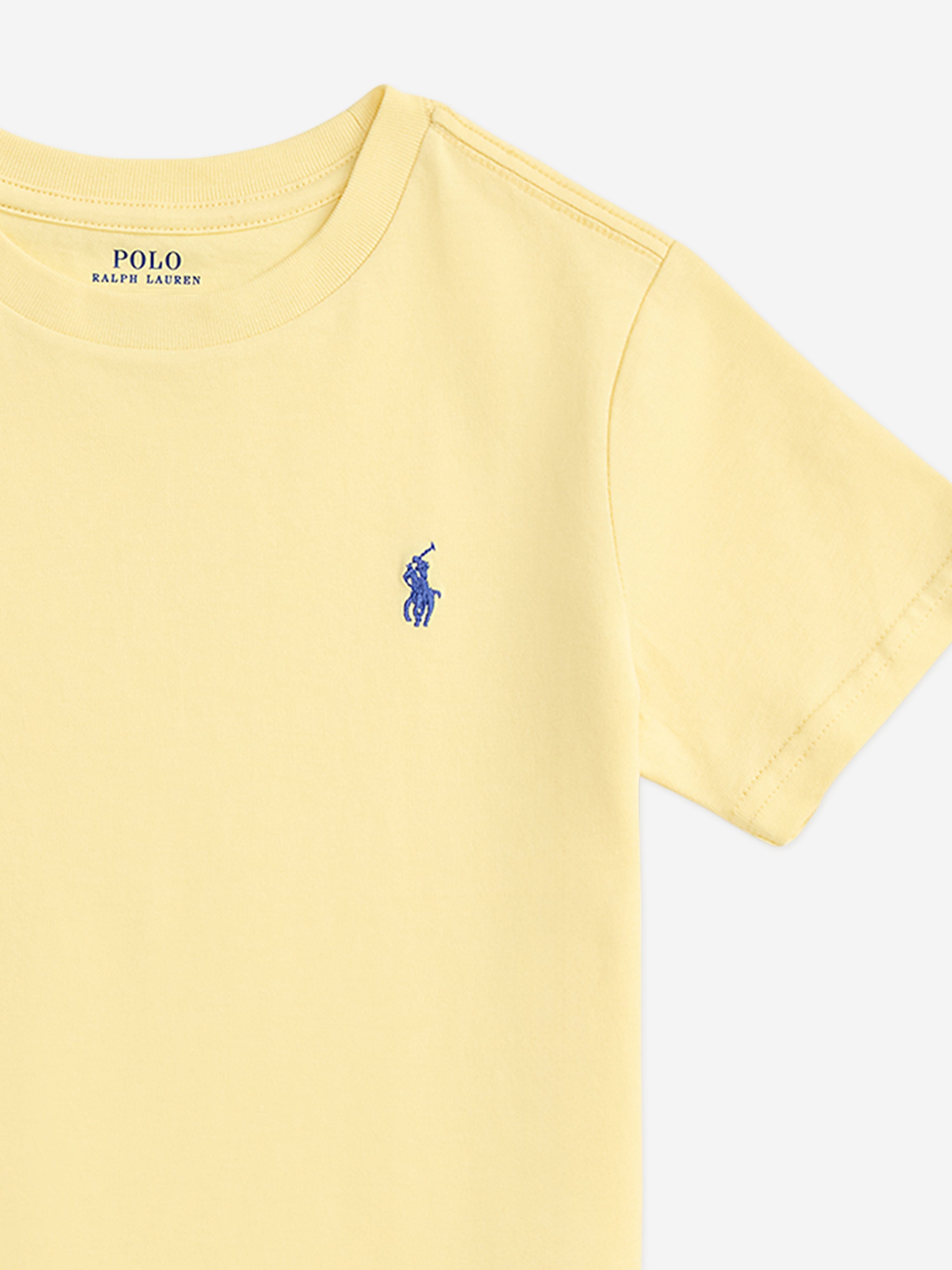 Ralph Lauren Boys Logo Jersey T-Shirt in Yellow