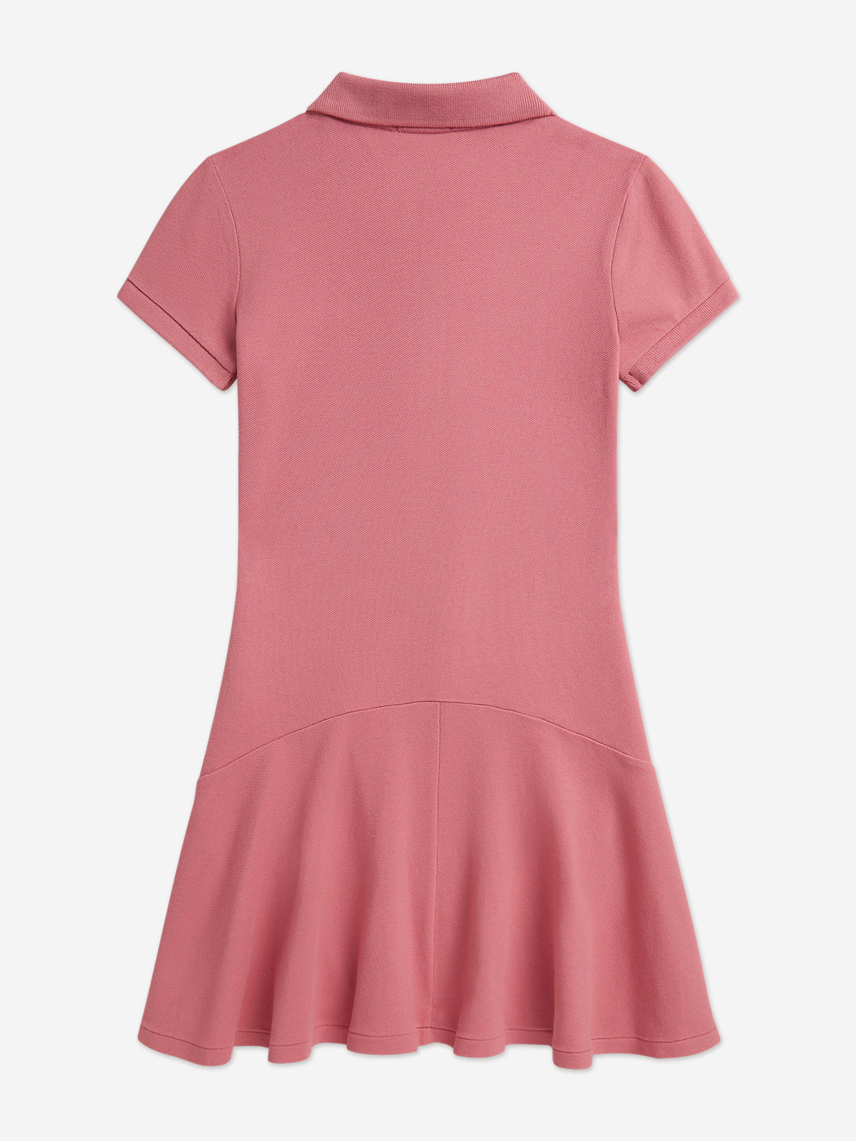Ralph Lauren Girls Polo Waist Dress in Pink