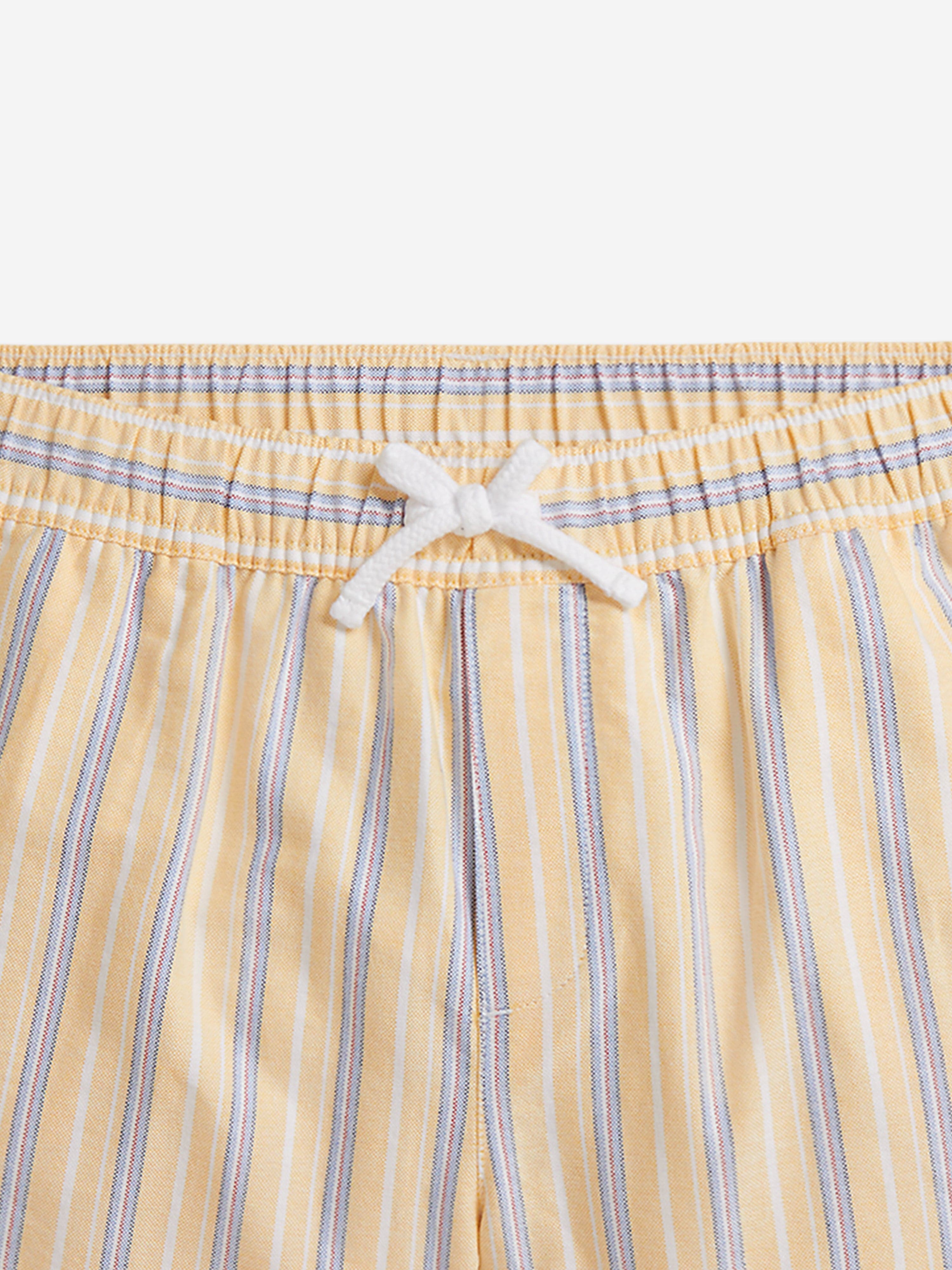 Ralph Lauren Girls Striped Oxford Shorts in Yellow
