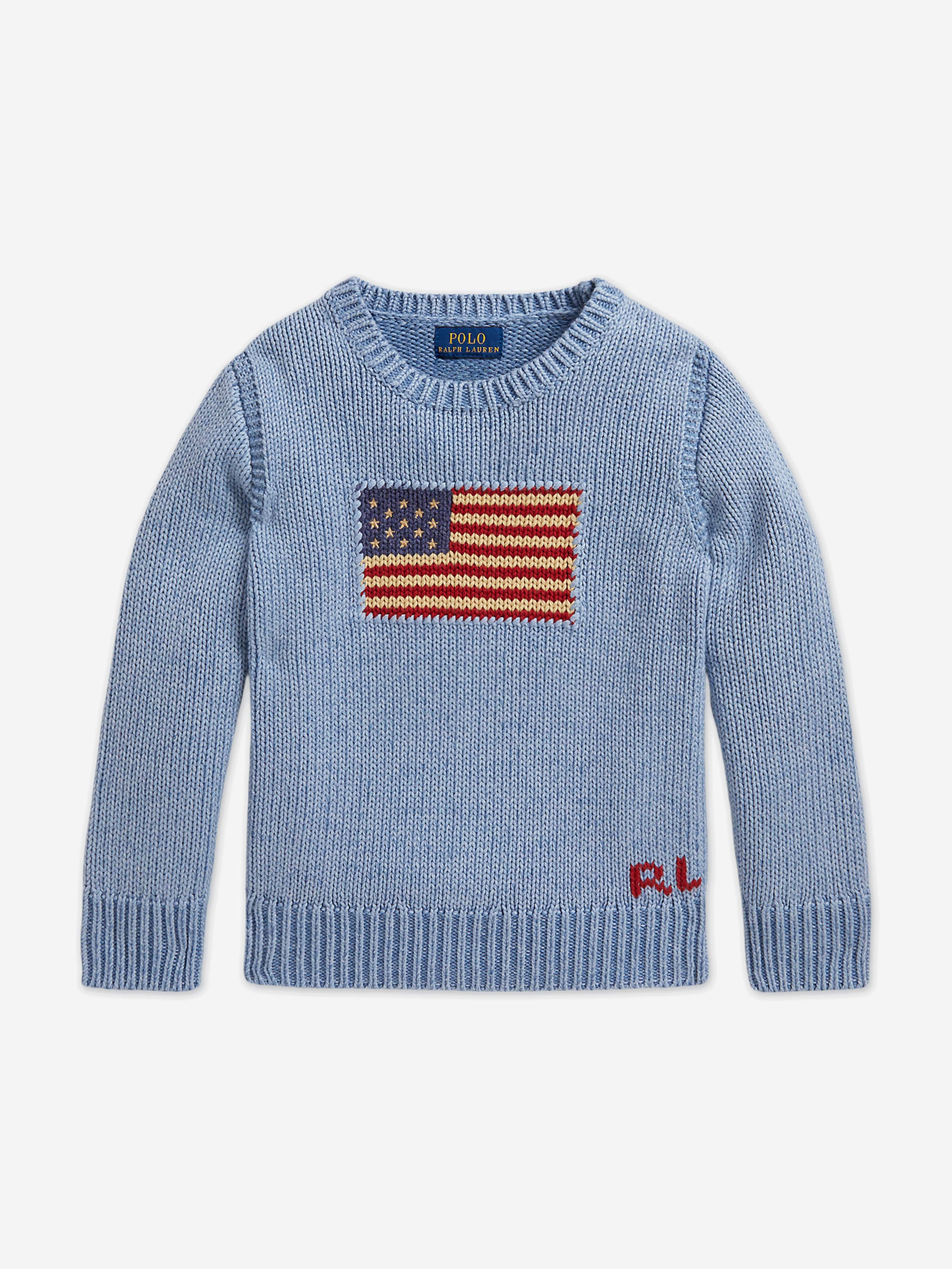 Ralph Lauren Boys Flag Jumper in Blue