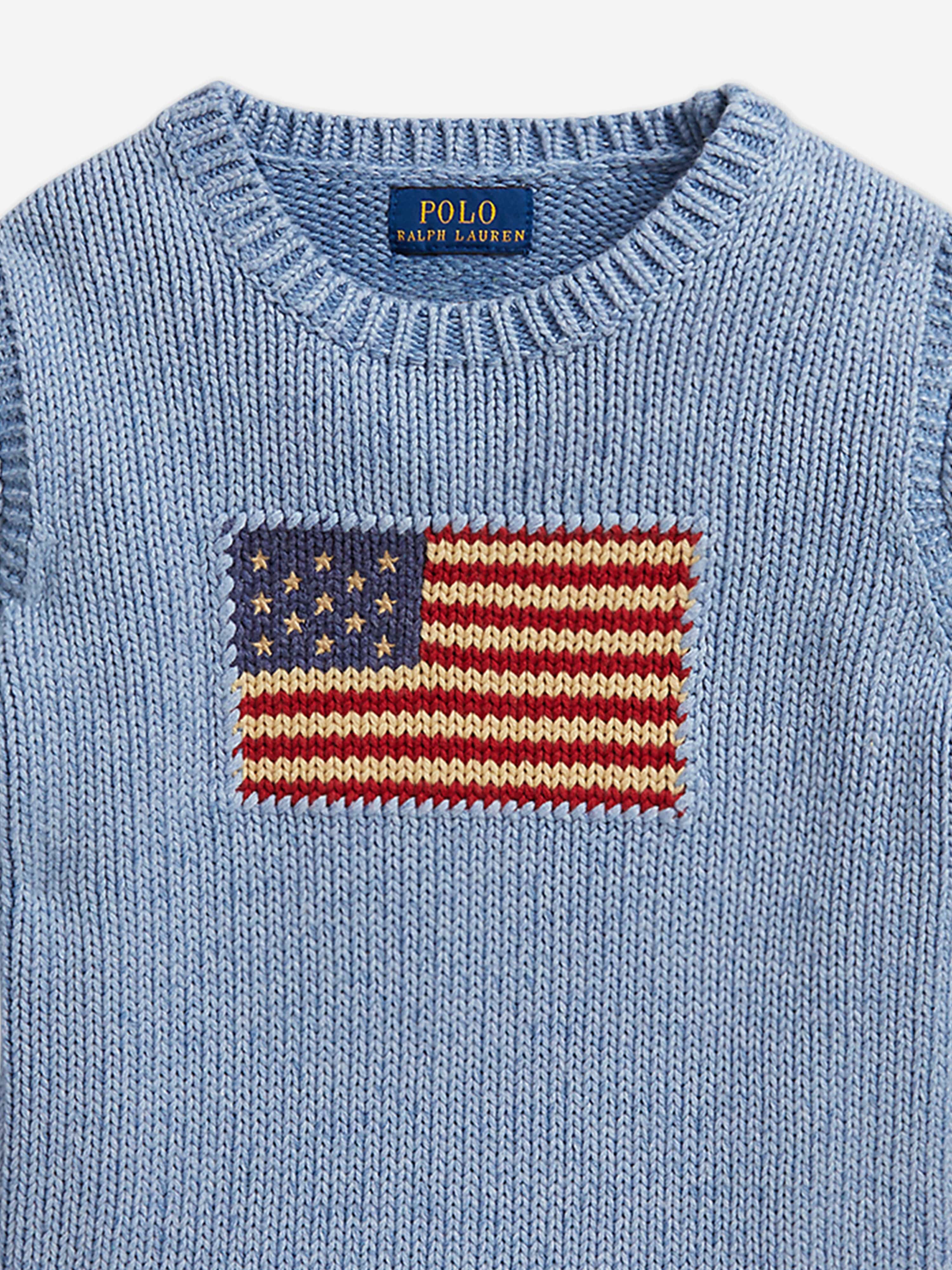 Ralph Lauren Boys Flag Jumper in Blue
