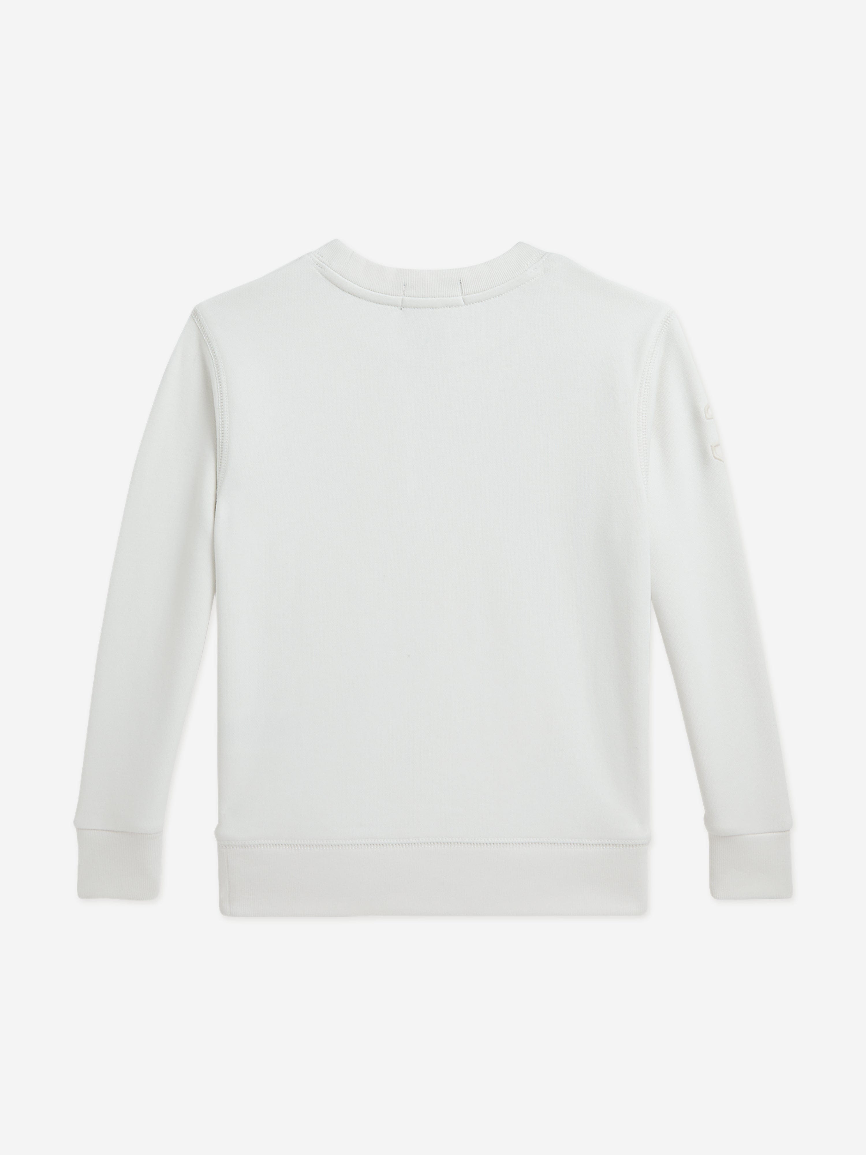 Ralph Lauren Boys French Terry Logo Sweatshirt in Ivory