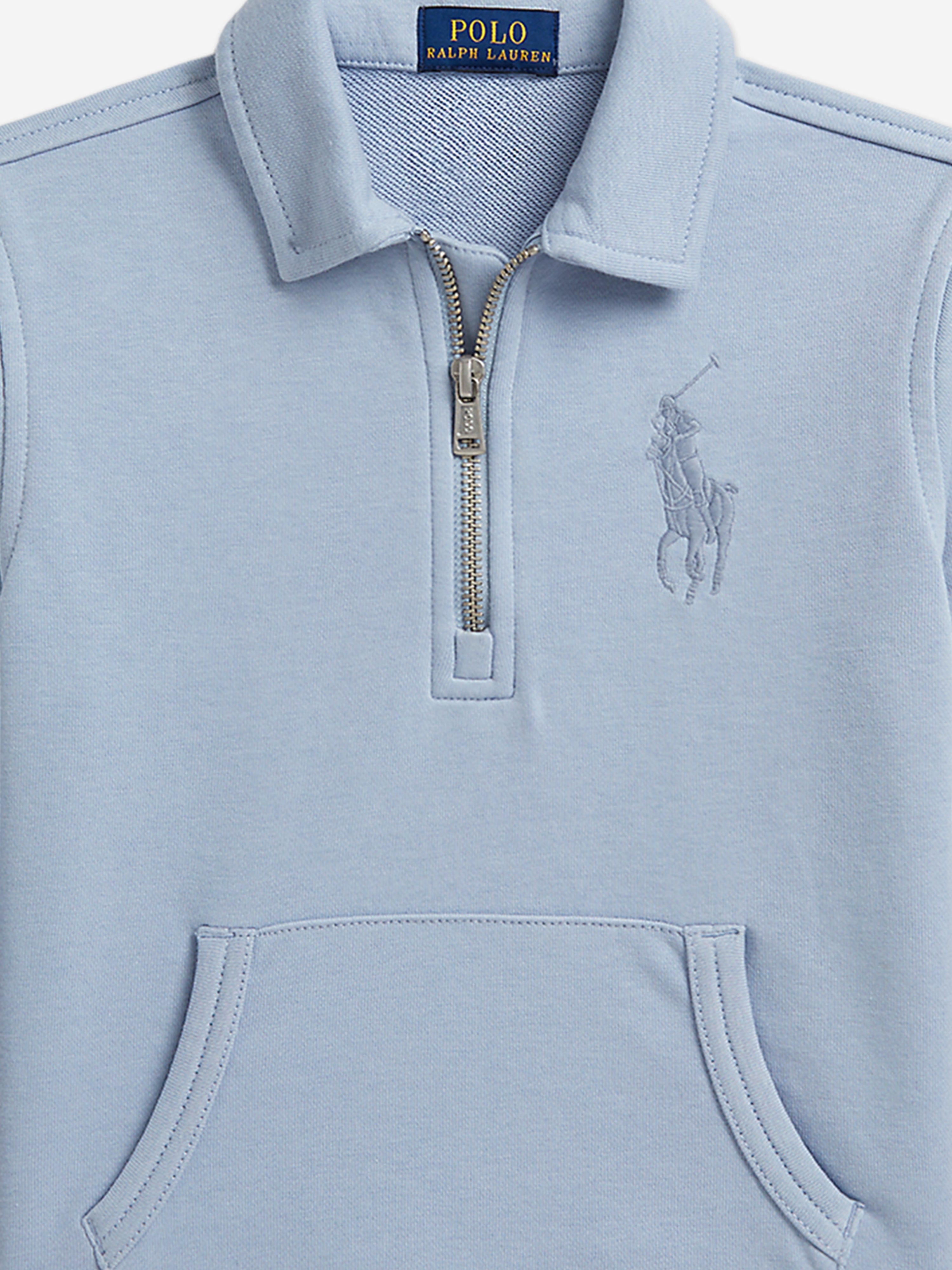 Ralph Lauren Boys Half Zip Sweatshirt in Blue