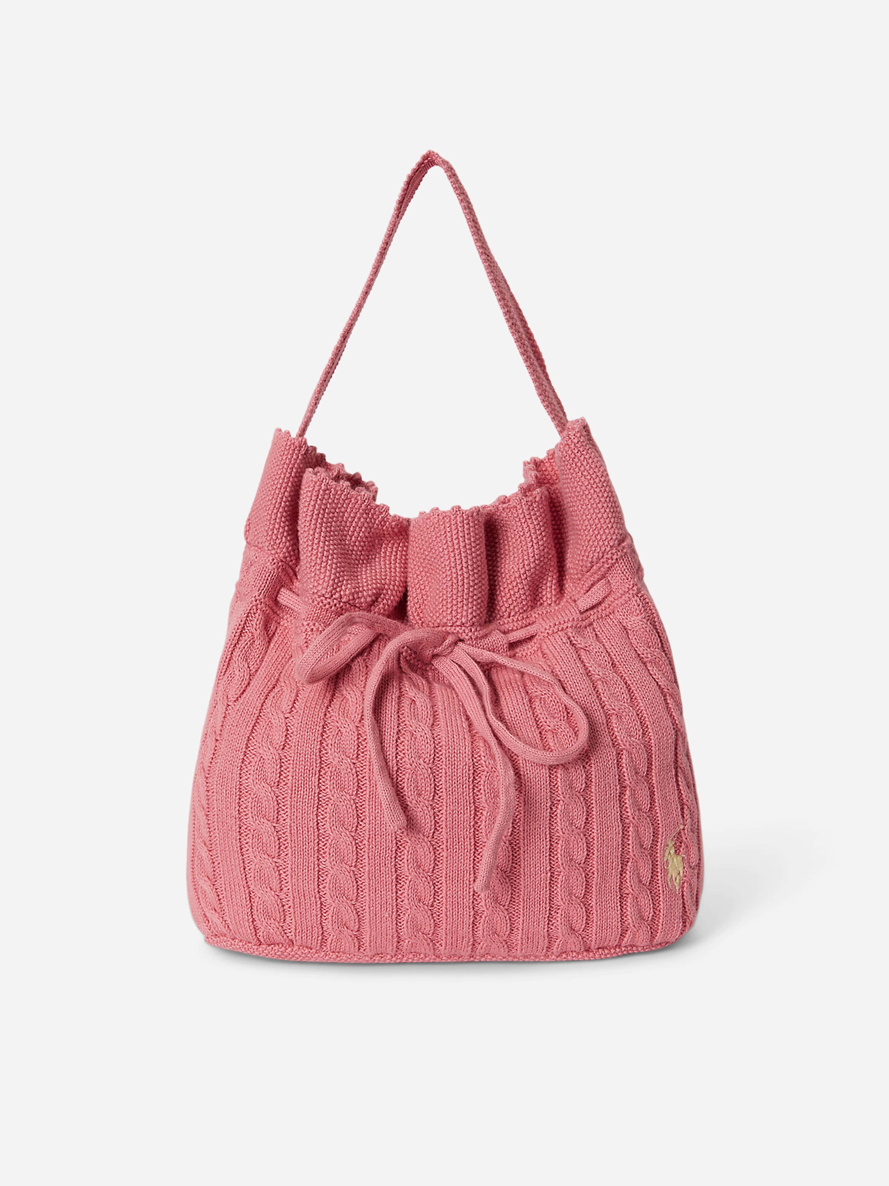 Ralph Lauren Girls Drawstring Bucket Bag in Pink (27cm)