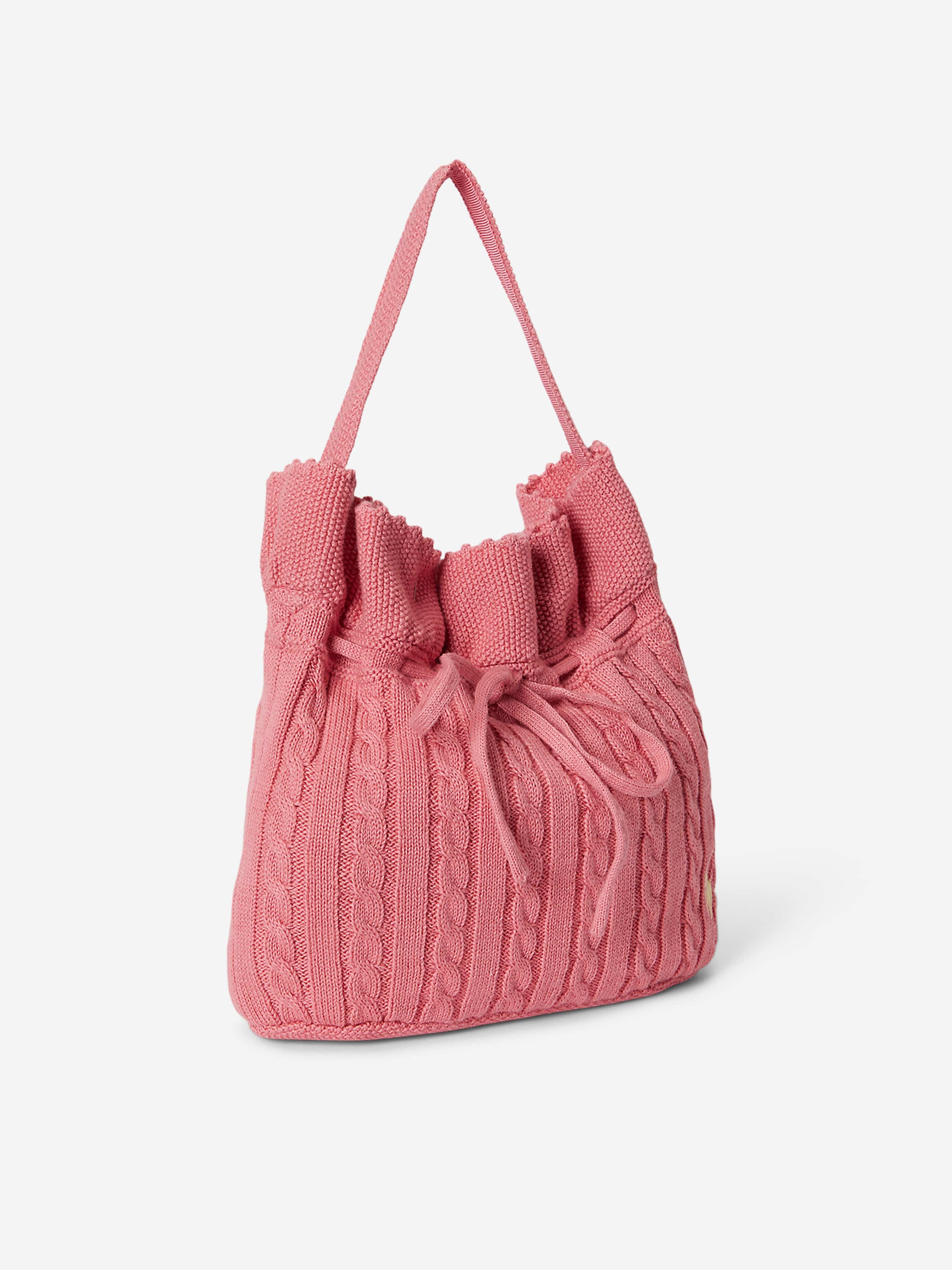 Ralph Lauren Girls Drawstring Bucket Bag in Pink (27cm)