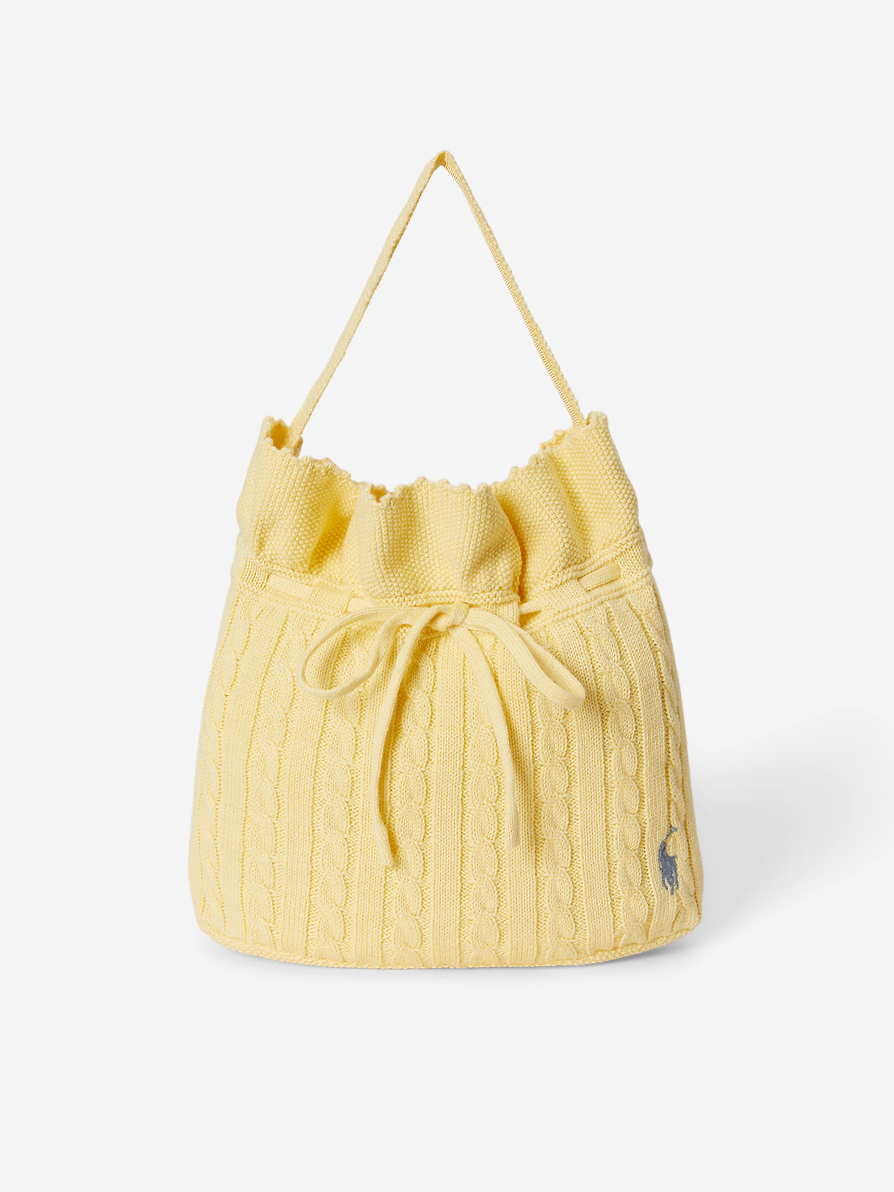 Ralph Lauren Girls Drawstring Bucket Bag in Yellow (27cm)