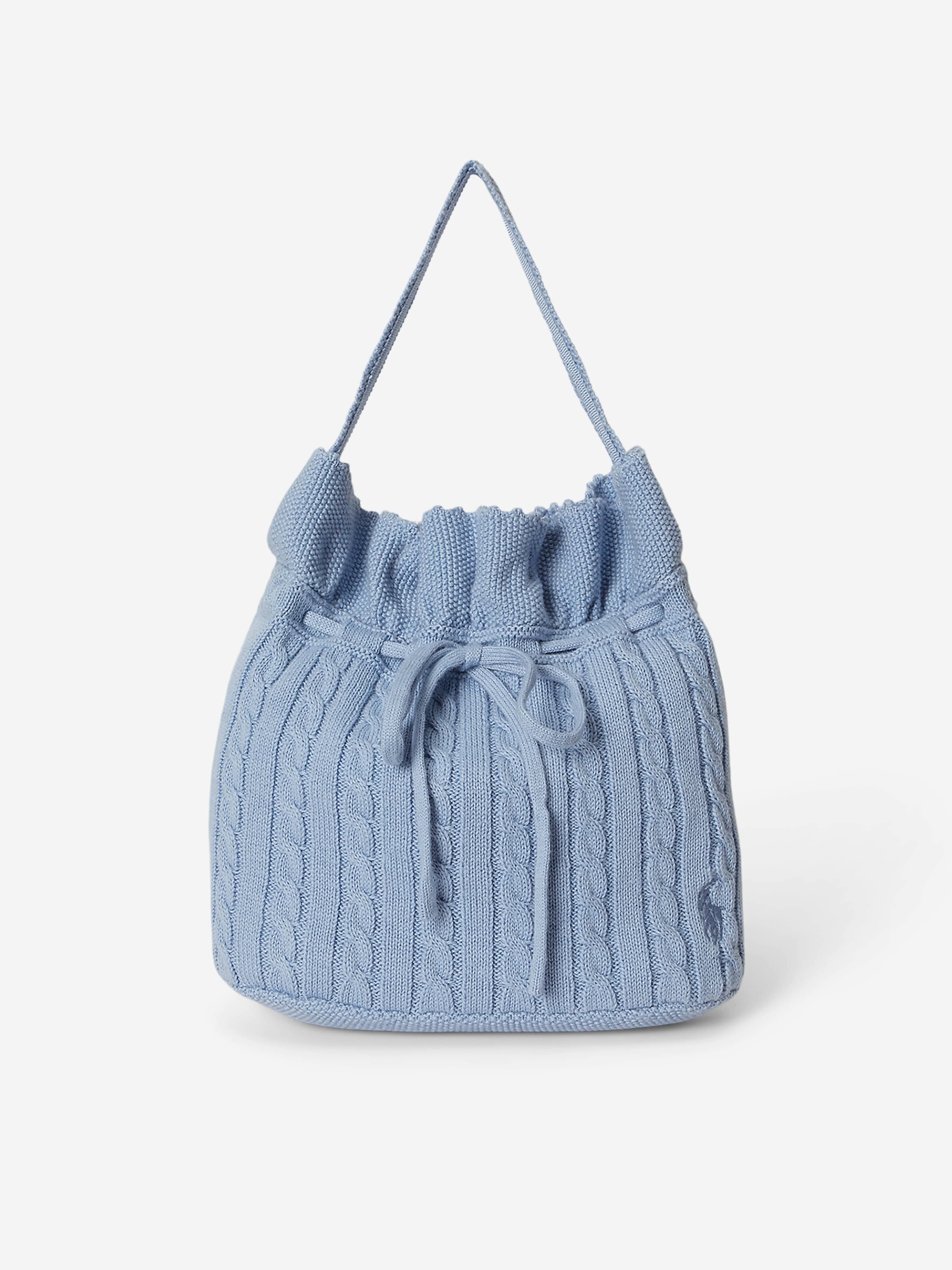 Ralph Lauren Girls Drawstring Bucket Bag in Blue (27cm)