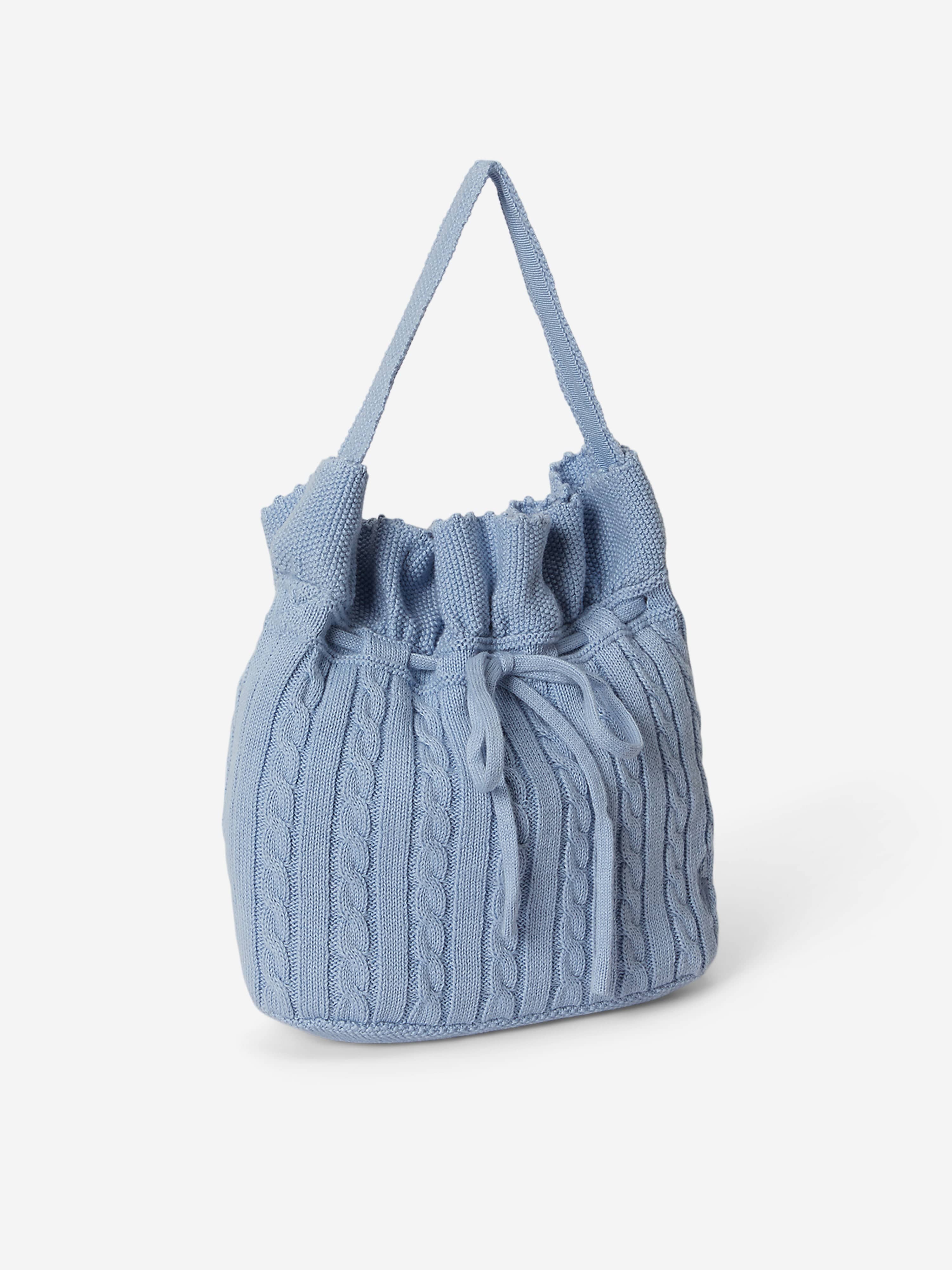 Ralph Lauren Girls Drawstring Bucket Bag in Blue (27cm)