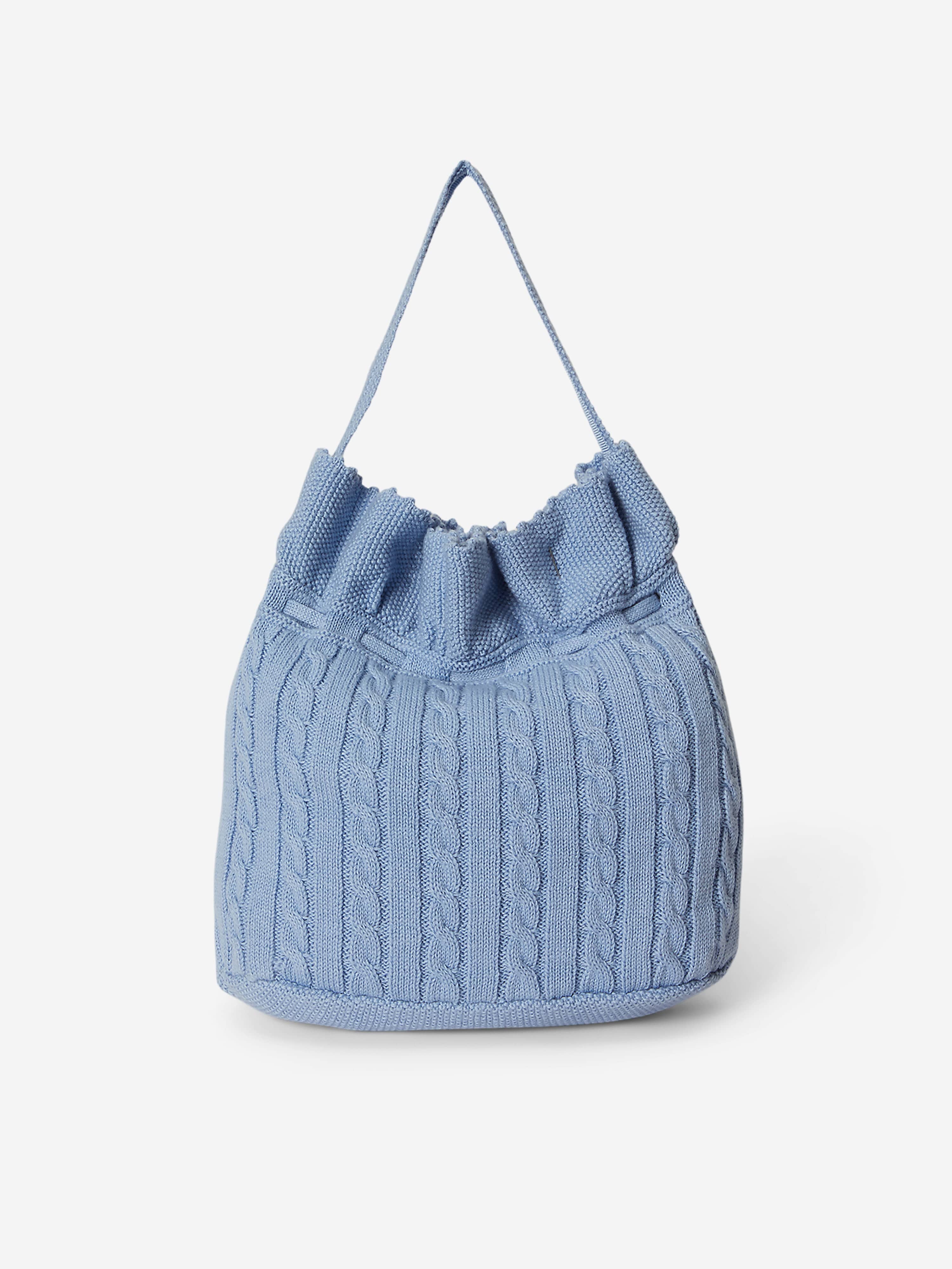 Ralph Lauren Girls Drawstring Bucket Bag in Blue (27cm)