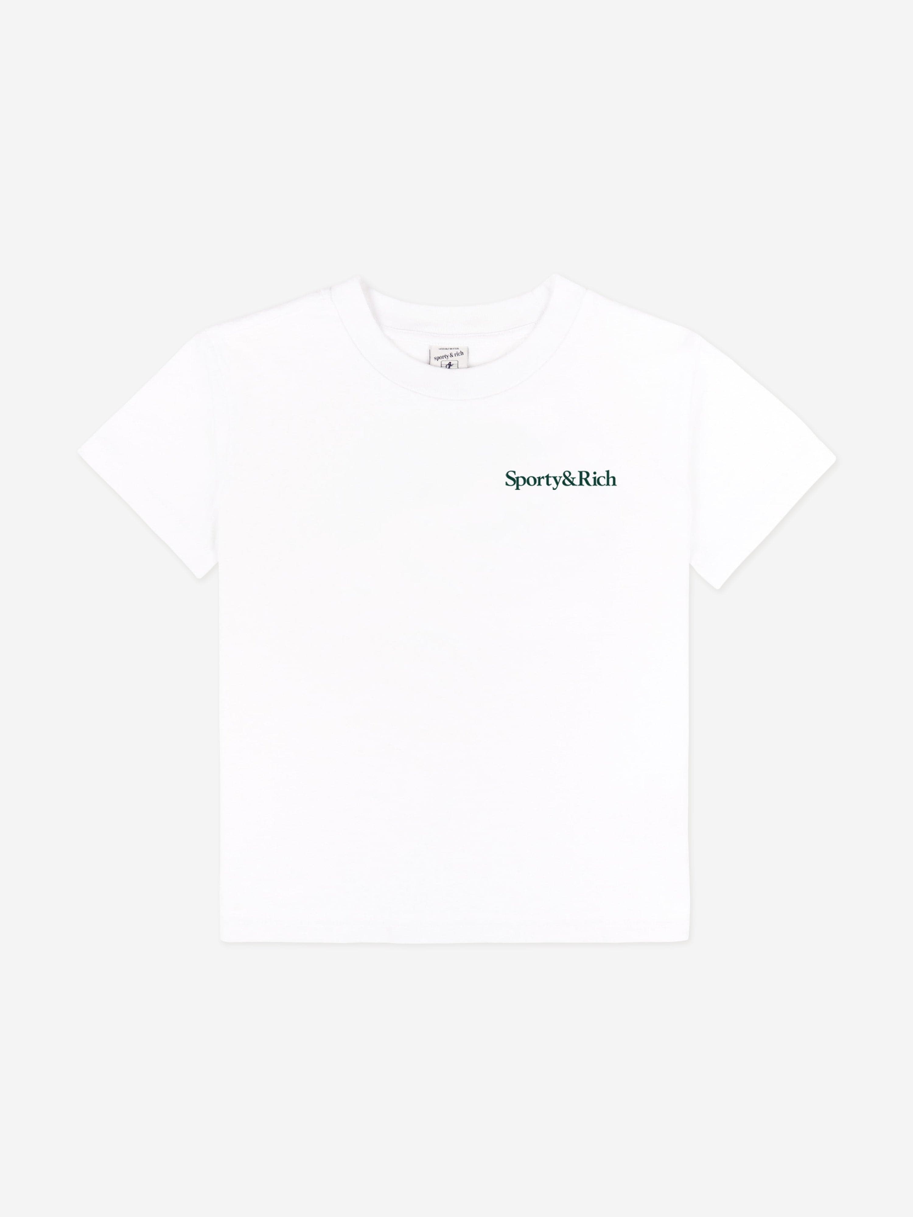 Sporty & Rich Kids Drink More Water T-Shirt in White