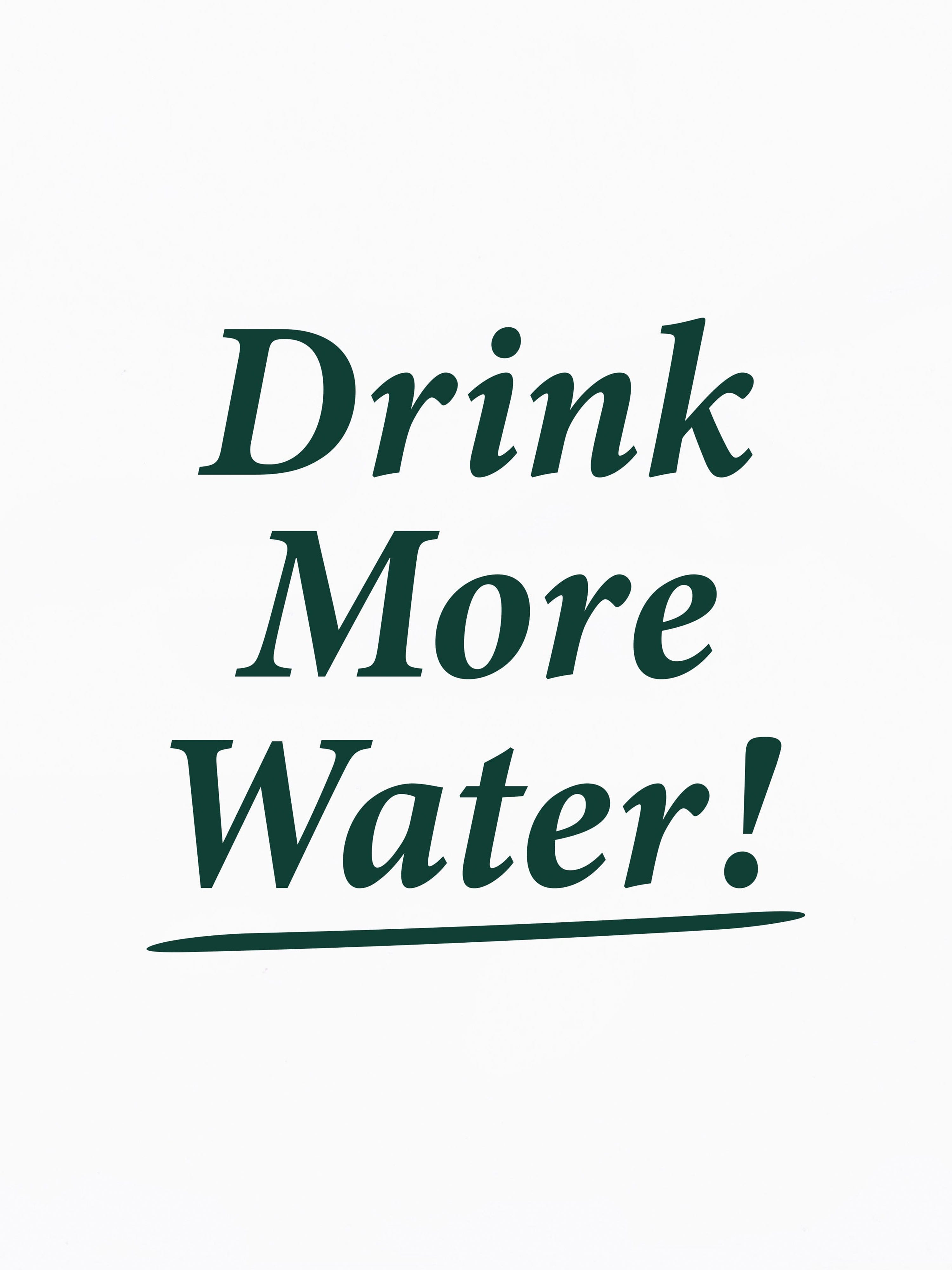 Sporty & Rich Kids Drink More Water T-Shirt in White