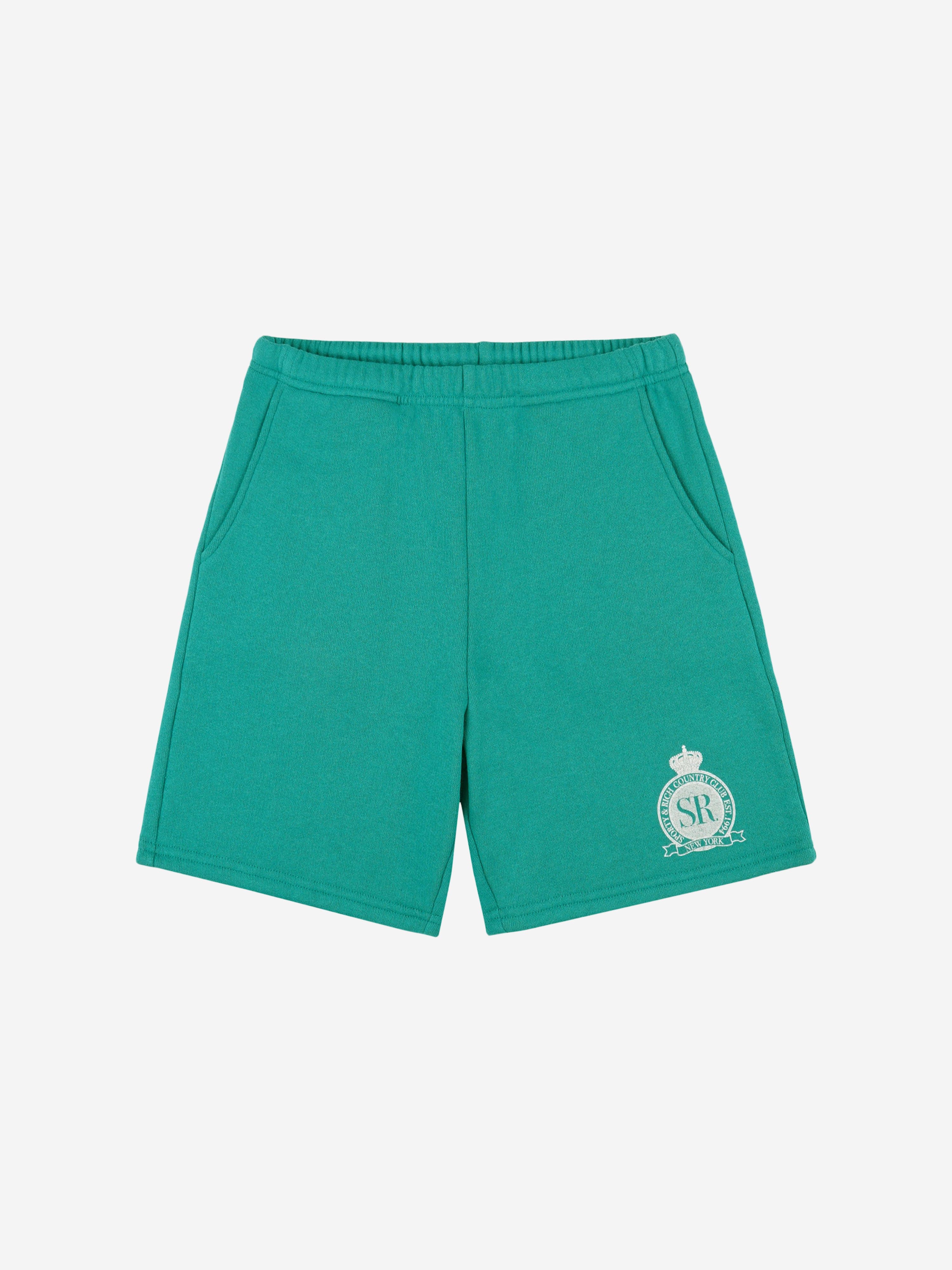 Sporty & Rich Kids Royal Club Gym Shorts in Green