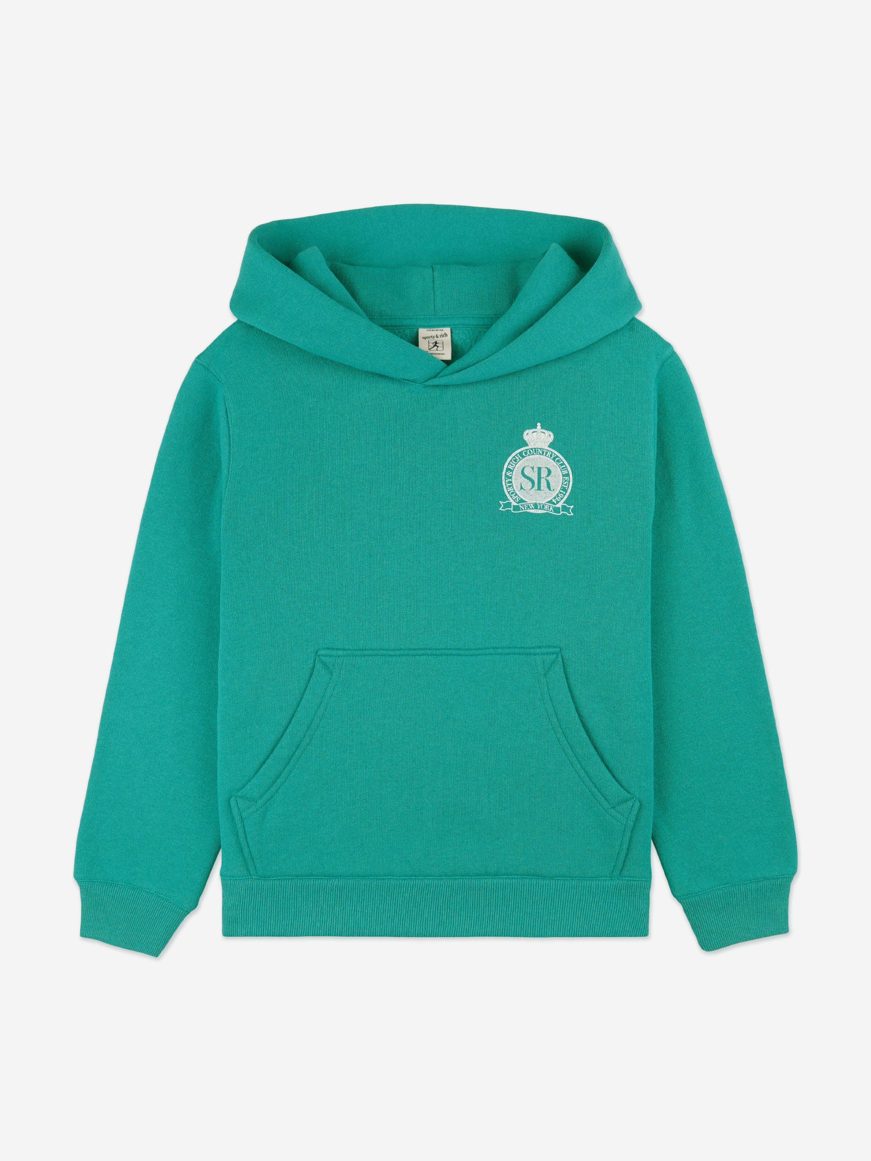 Sporty & Rich Kids Royal Club Hoodie in Green
