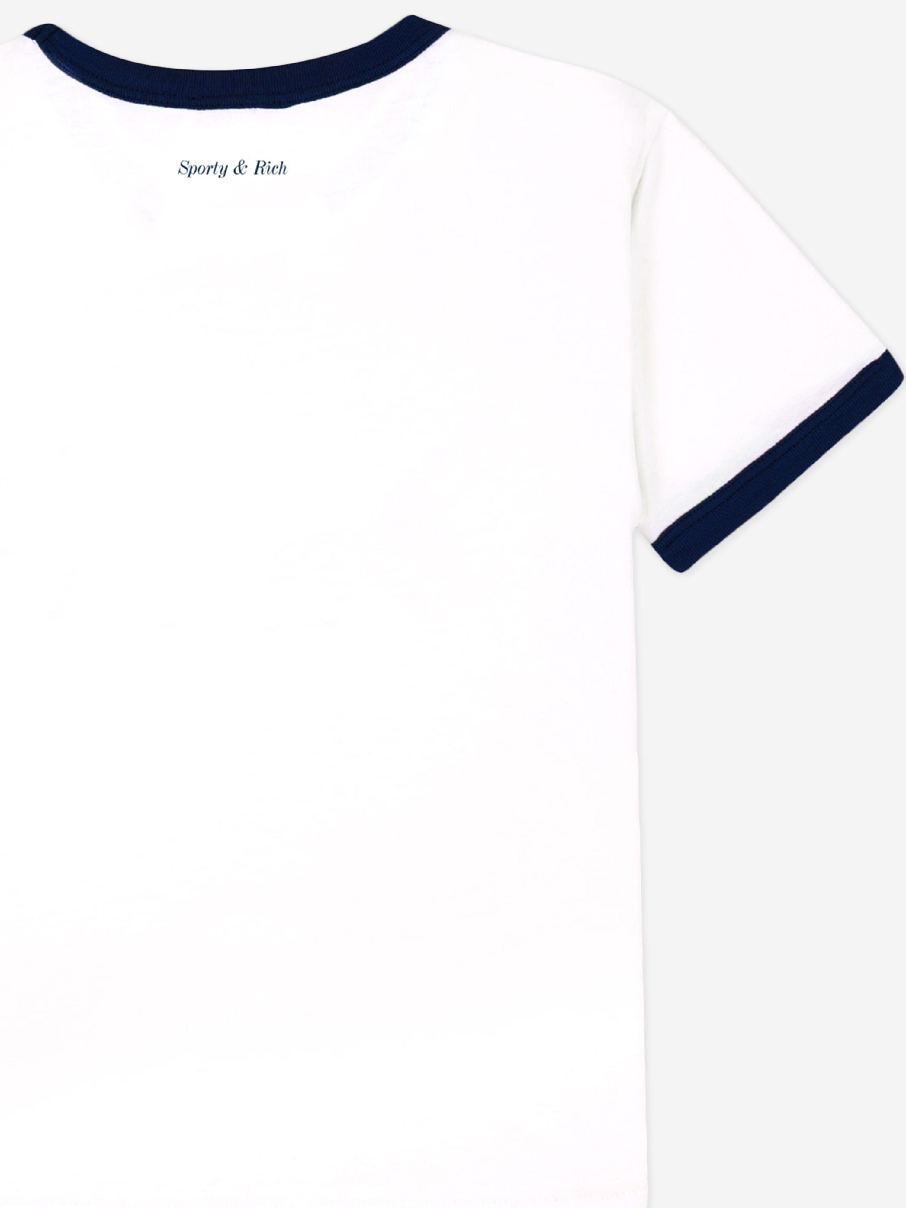 Sporty & Rich Kids Wellness Club Flocked T-Shirt in White