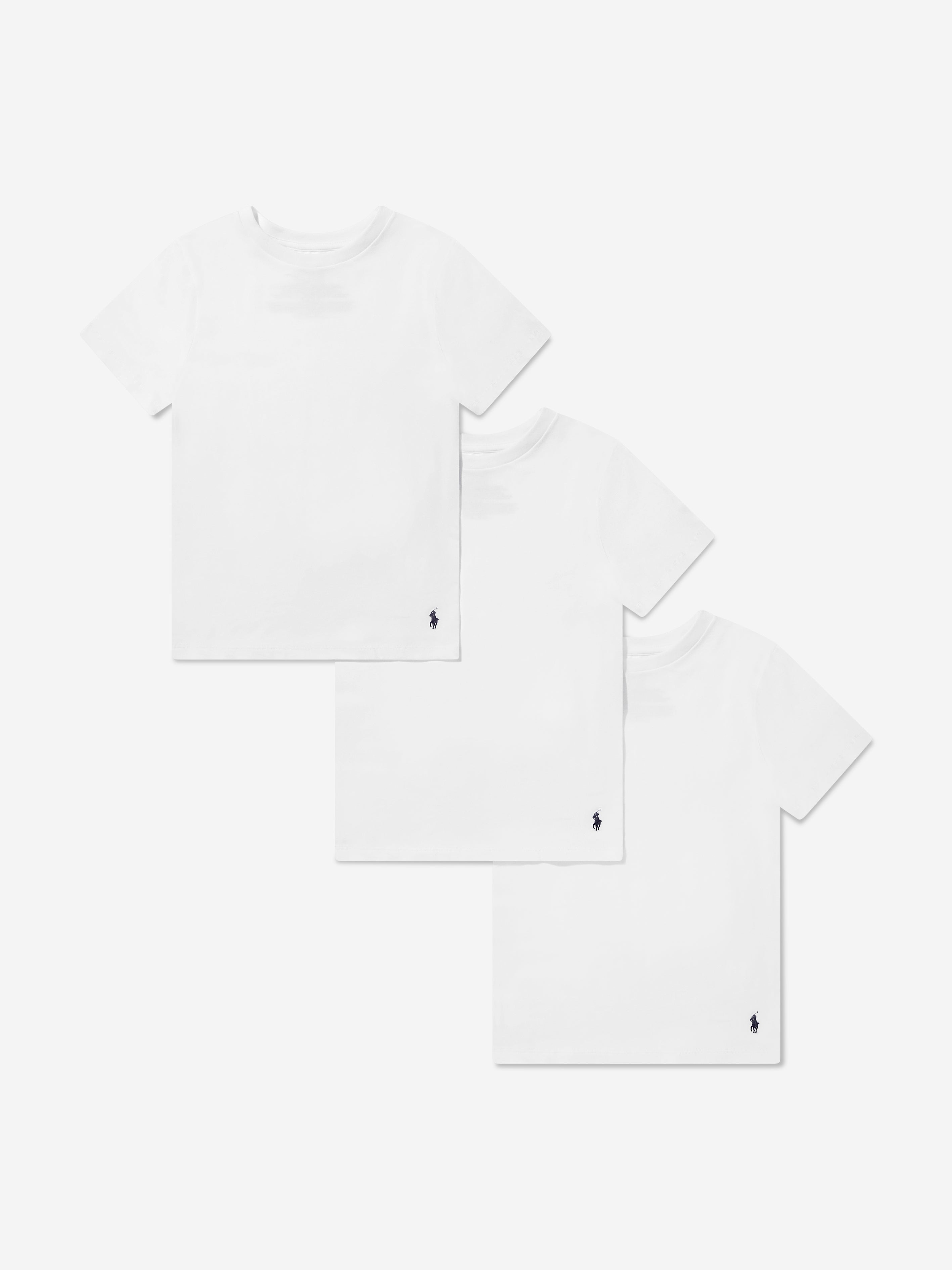 Ralph Lauren Boys 3 Pack T-Shirt Set in White