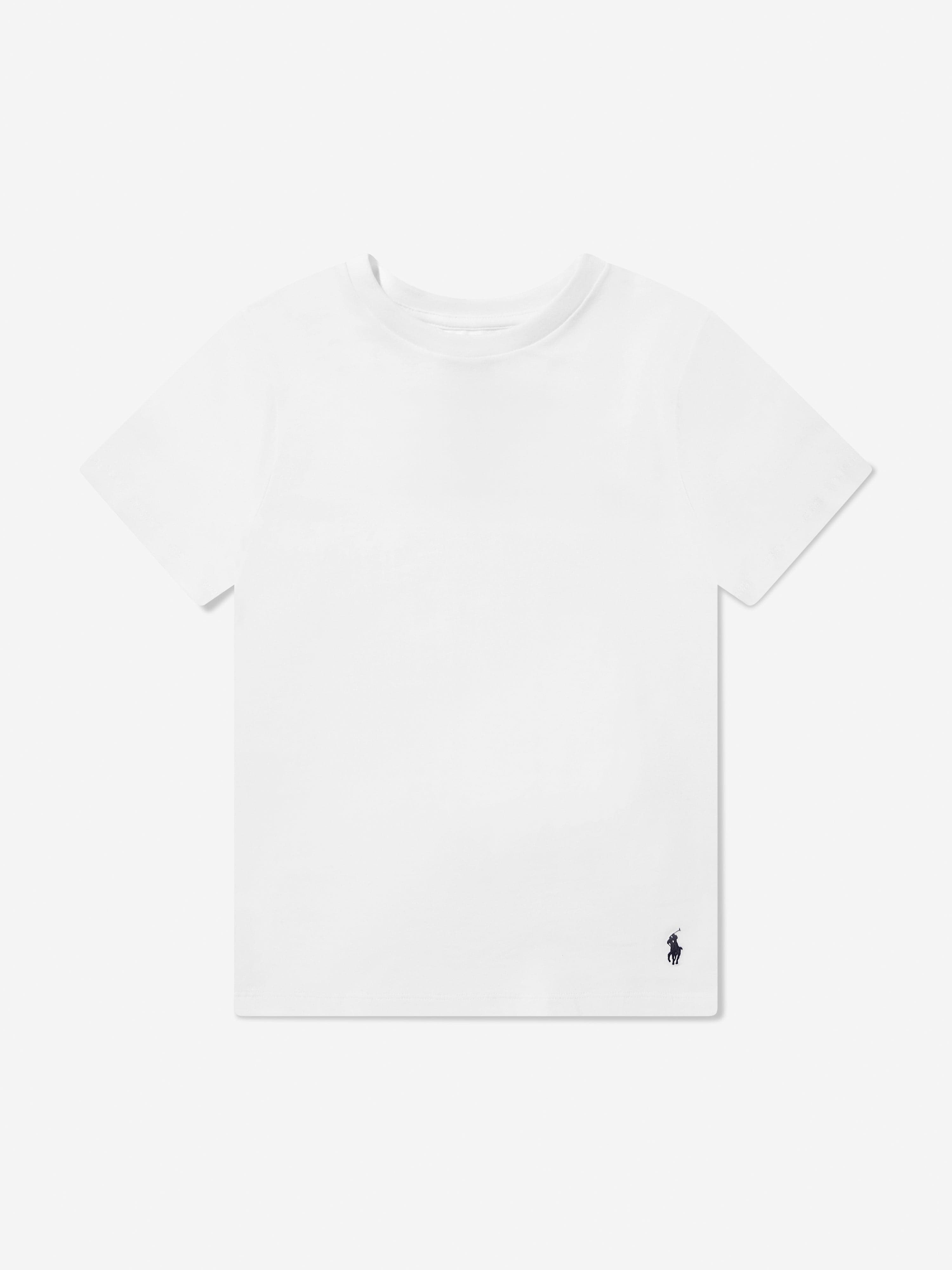 Ralph Lauren Boys 3 Pack T-Shirt Set in White