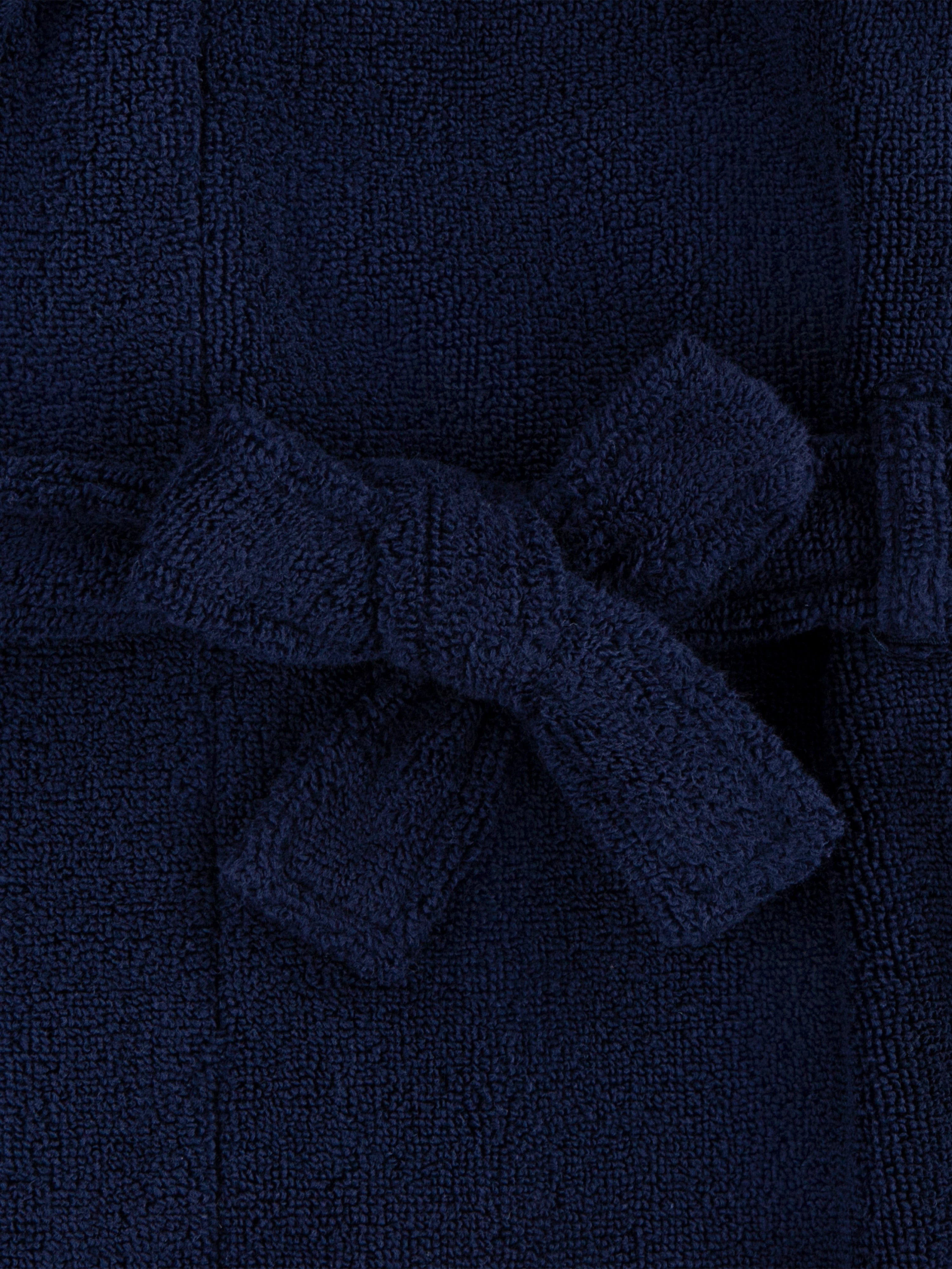 Ralph Lauren Boys Hooded Plush Terry Bathrobe in Navy