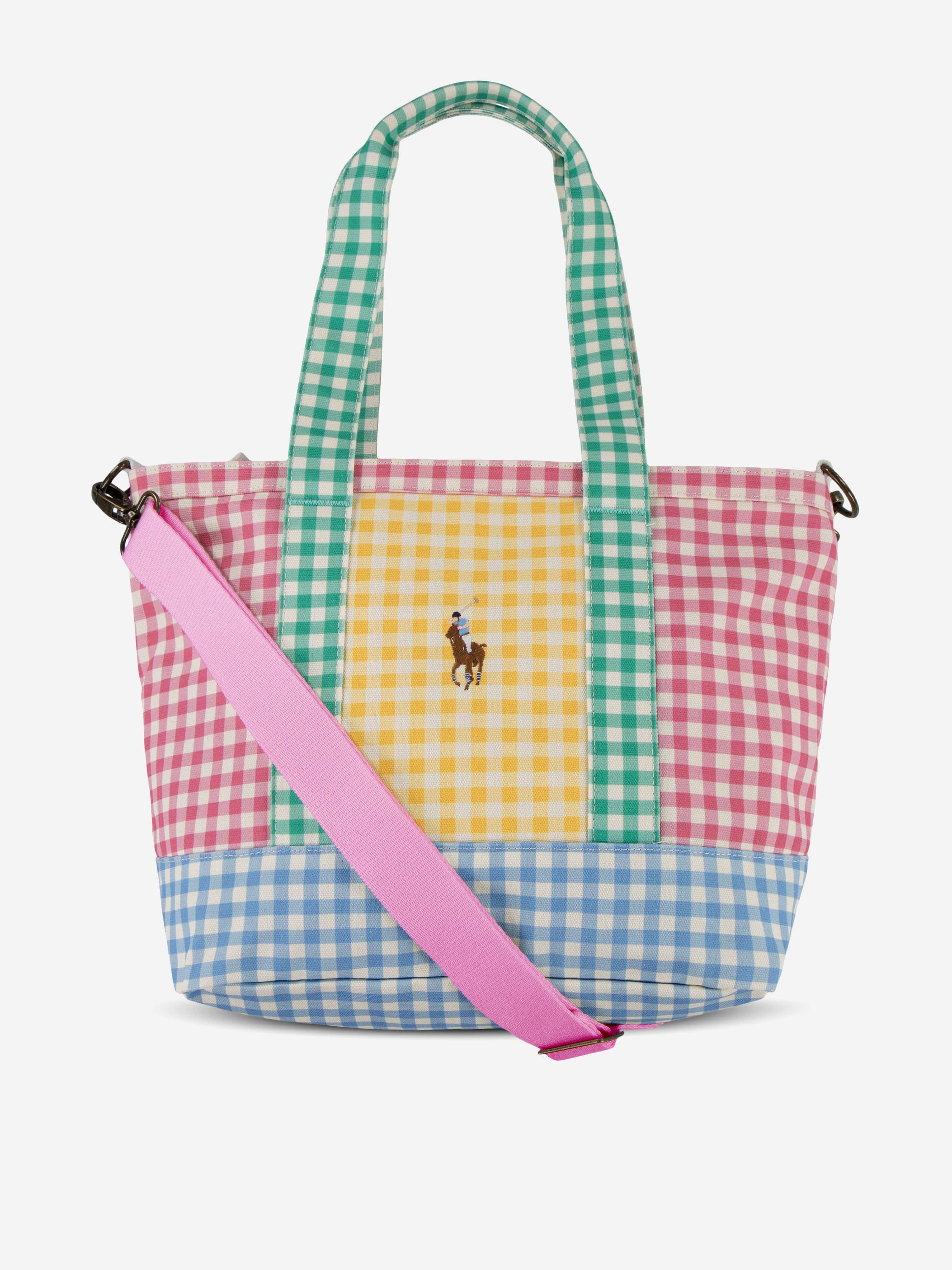 Girls Polo Player Printed Tote Bag in Multicolour (30cm)